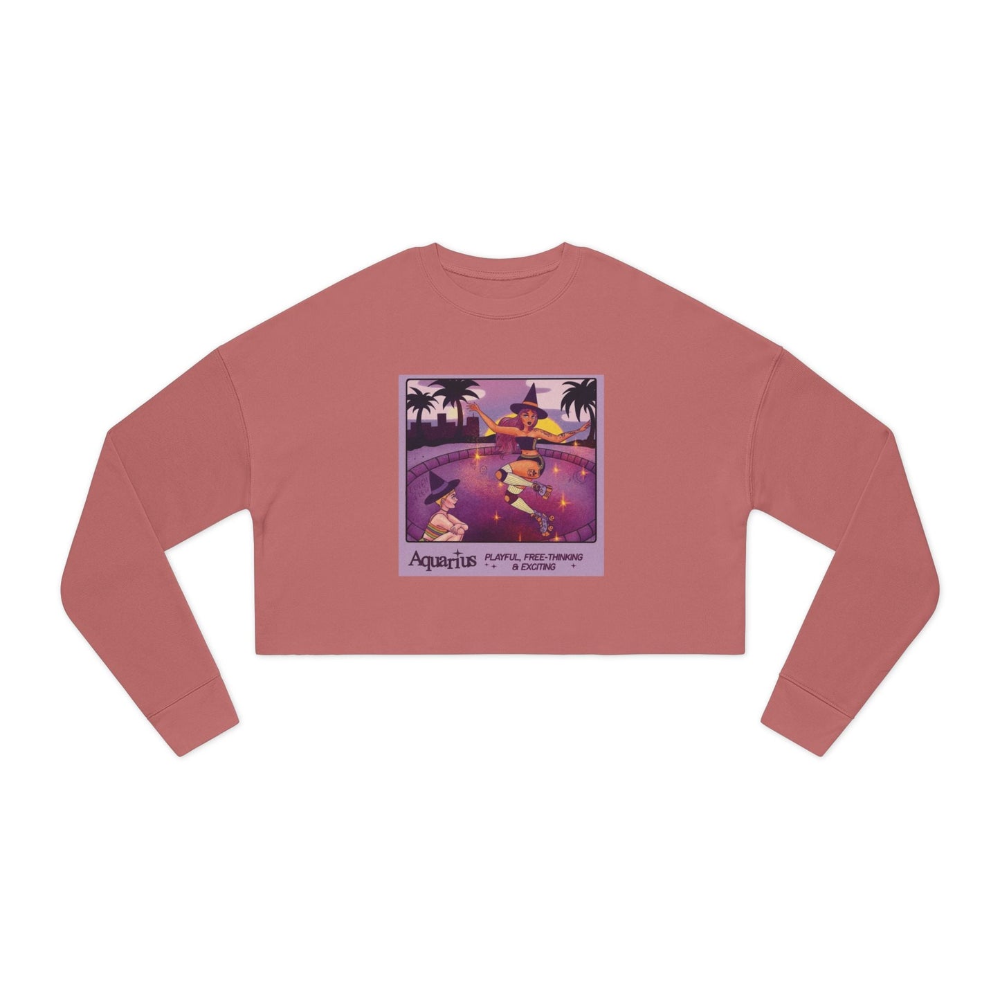 Spooky sweater Vintage - Inspired Women's Cropped Sweatshirt, Cozy Casual Wear, Unique Gift Idea, Trendy Fashion, Astrology Themed - Metamorphosis Creations