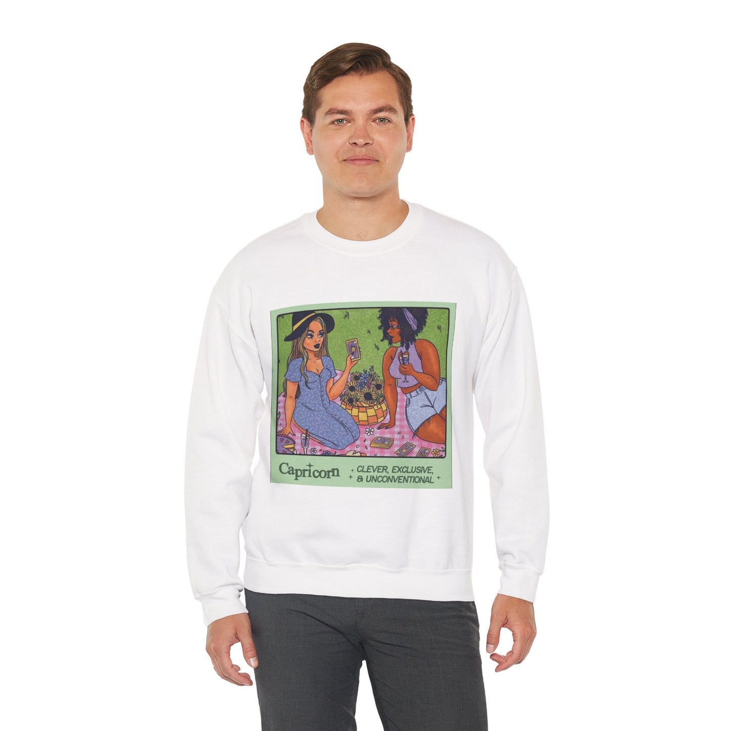 Spooky Vibes Only" Halloween Sweater Capricorn Vibes Crewneck Sweatshirt, Cozy Unisex Apparel, Astrology Gift, Casual Layering Top - Metamorphosis Creations