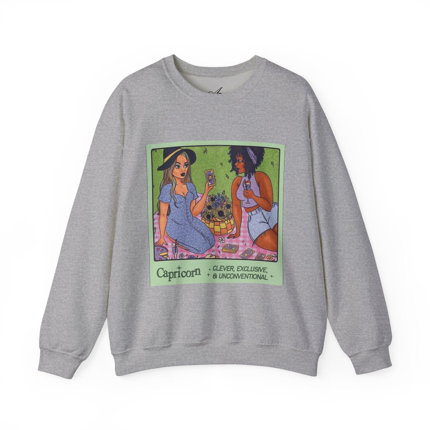 Spooky Vibes Only" Halloween Sweater Capricorn Vibes Crewneck Sweatshirt, Cozy Unisex Apparel, Astrology Gift, Casual Layering Top - Metamorphosis Creations
