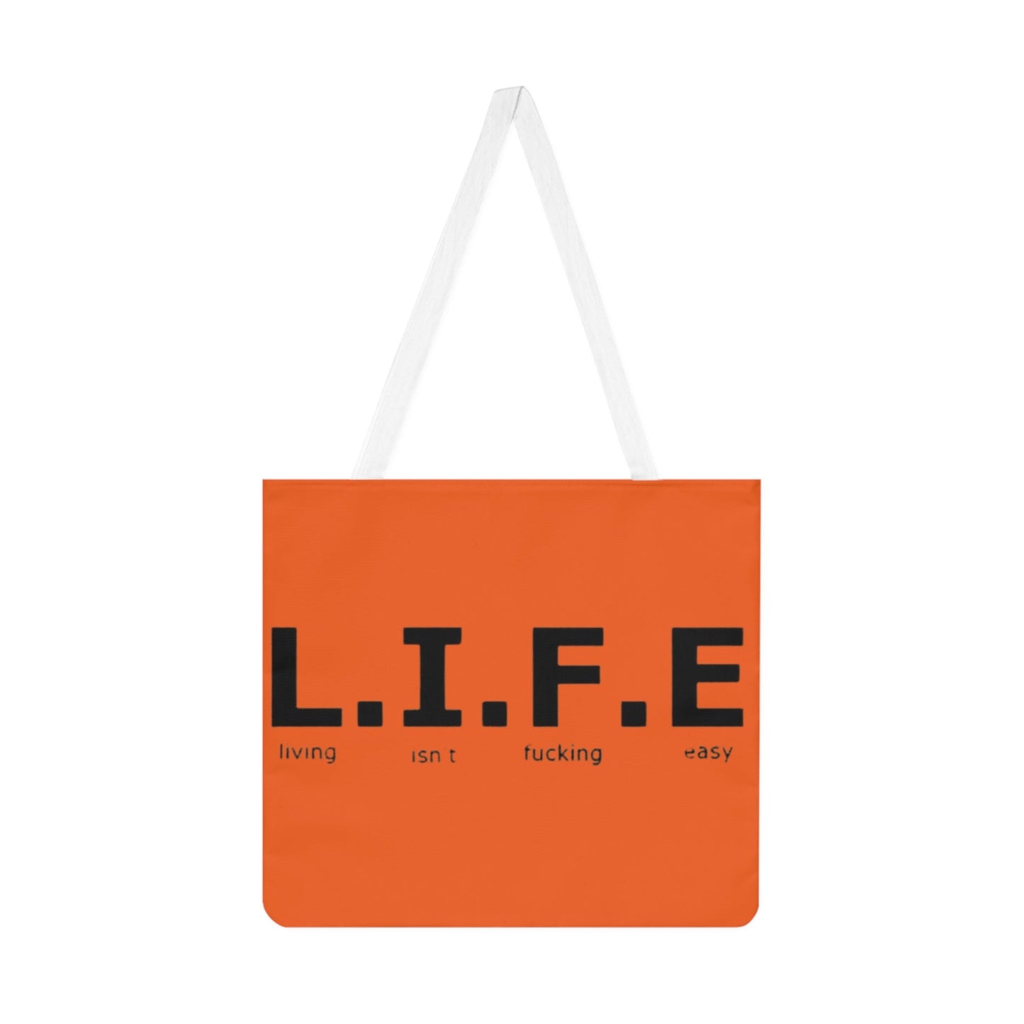 Vibrant L.I.F.E. Shoulder Tote Bag, Motivational Bag, Everyday Carryall, Gift for Life Lovers, Unique Statement Accessory - Metamorphosis Creations