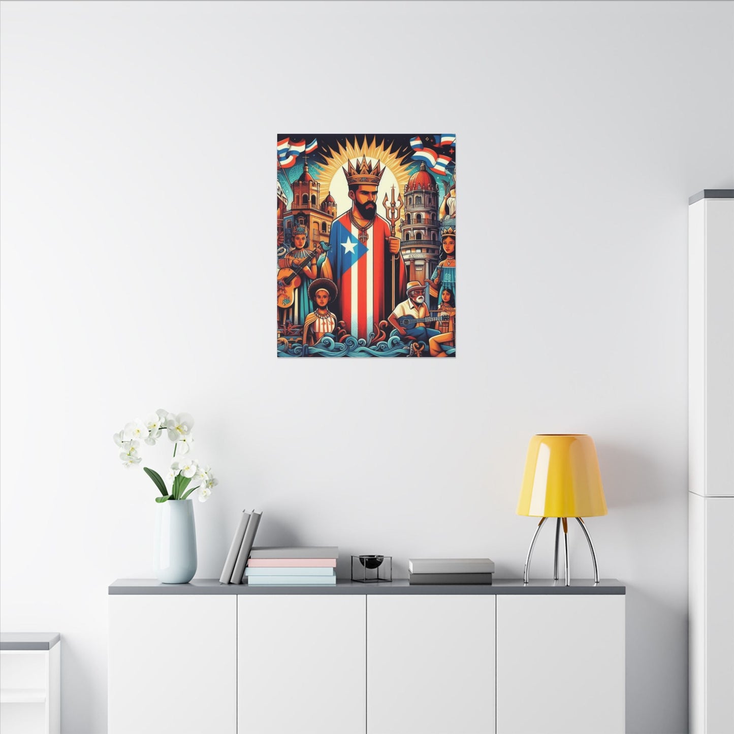 Vibrant Puerto Rican Art Canvas, Cultural Wall Decor, Celebration Decor, Unique Gift, Home Accent, Multi - Size - Metamorphosis Creations