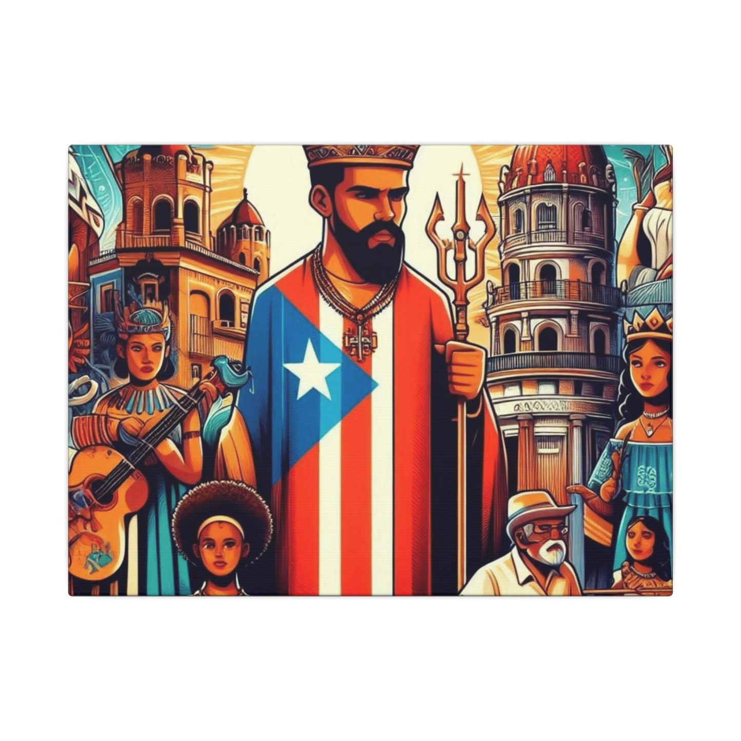 Vibrant Puerto Rican Art Canvas, Cultural Wall Decor, Celebration Decor, Unique Gift, Home Accent, Multi - Size - Metamorphosis Creations