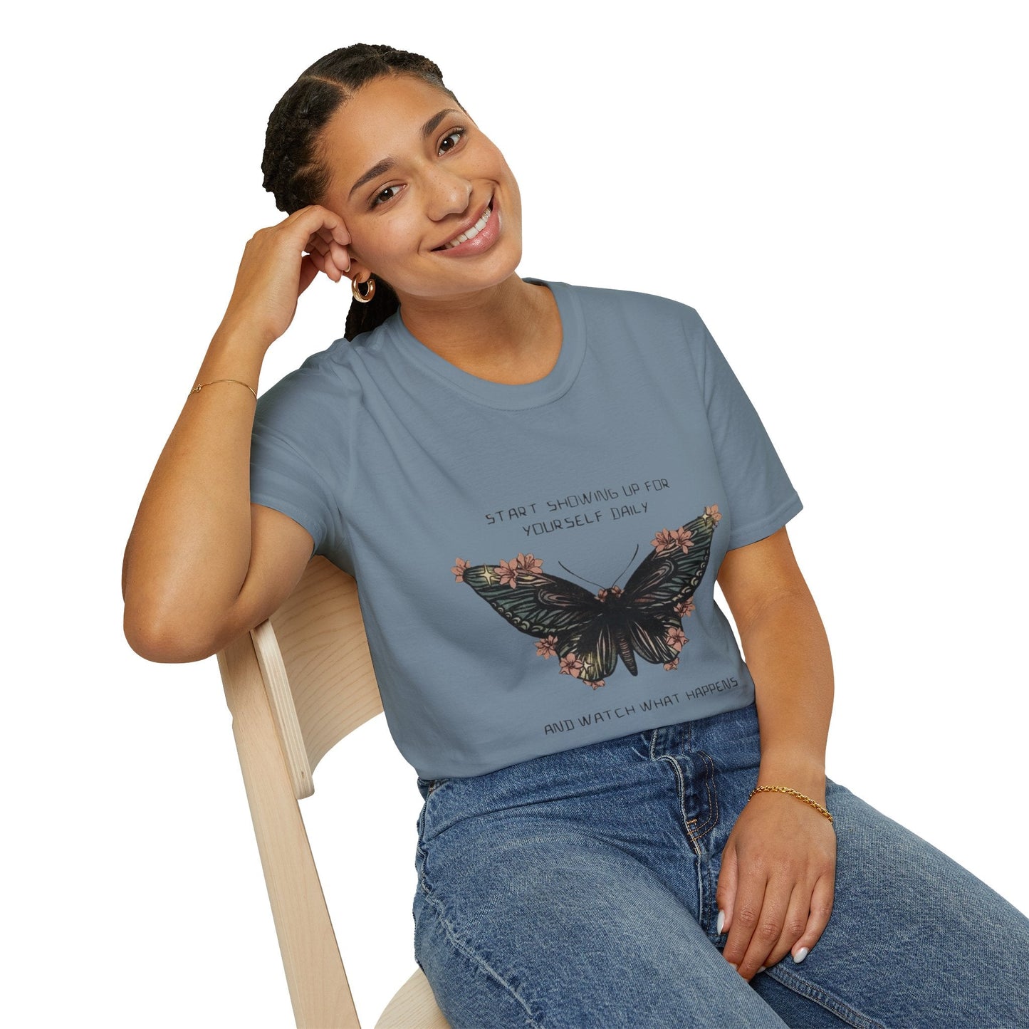Wear Your Peace. Inspirational Butterfly T-Shirt, Motivational Gift, Unisex Tee, Nature Lover Shirt, Self - Care Apparel, Birthday Gift Idea - Metamorphosis Creations