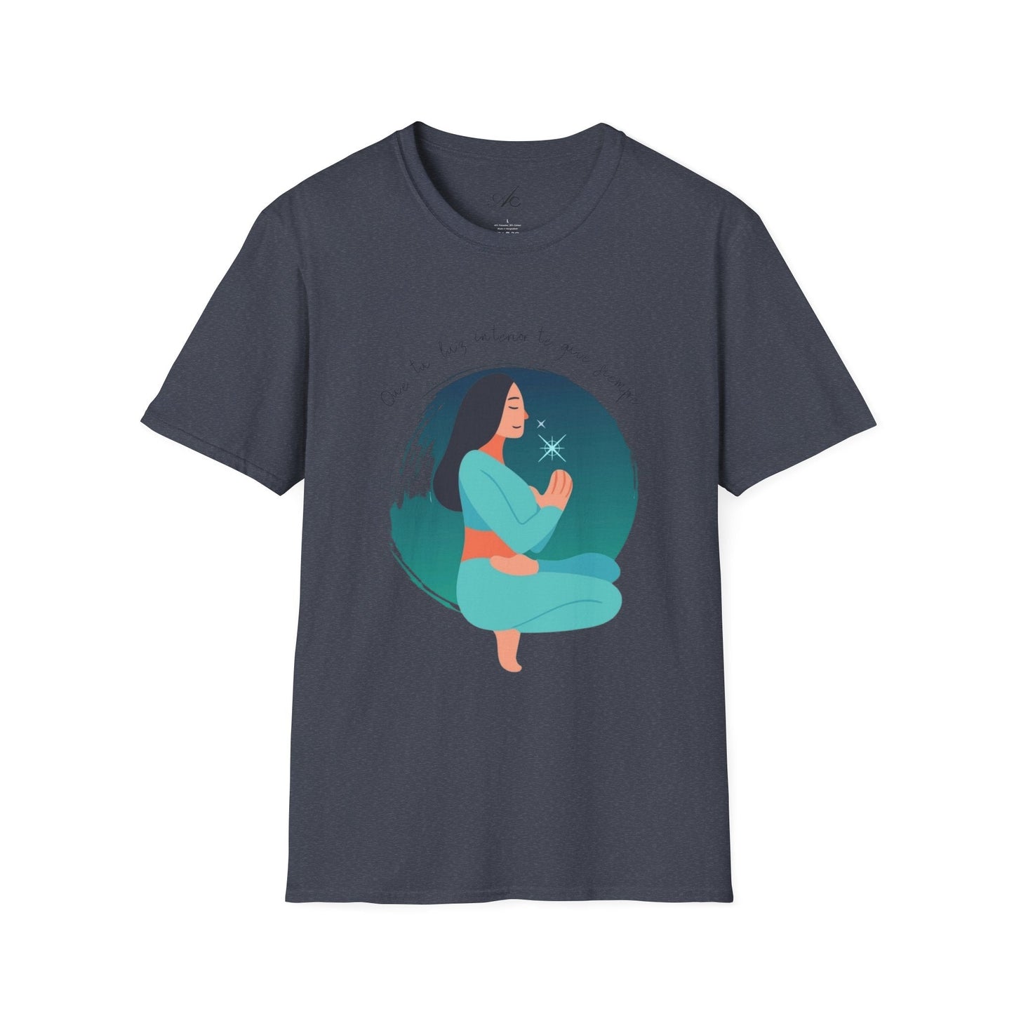 Wear Your Peace. Meditative Goddess T-Shirt, Mindfulness Apparel, Spiritual Gift, Yoga Tee, Relaxation Wear, Inspirational Top - Metamorphosis Creations