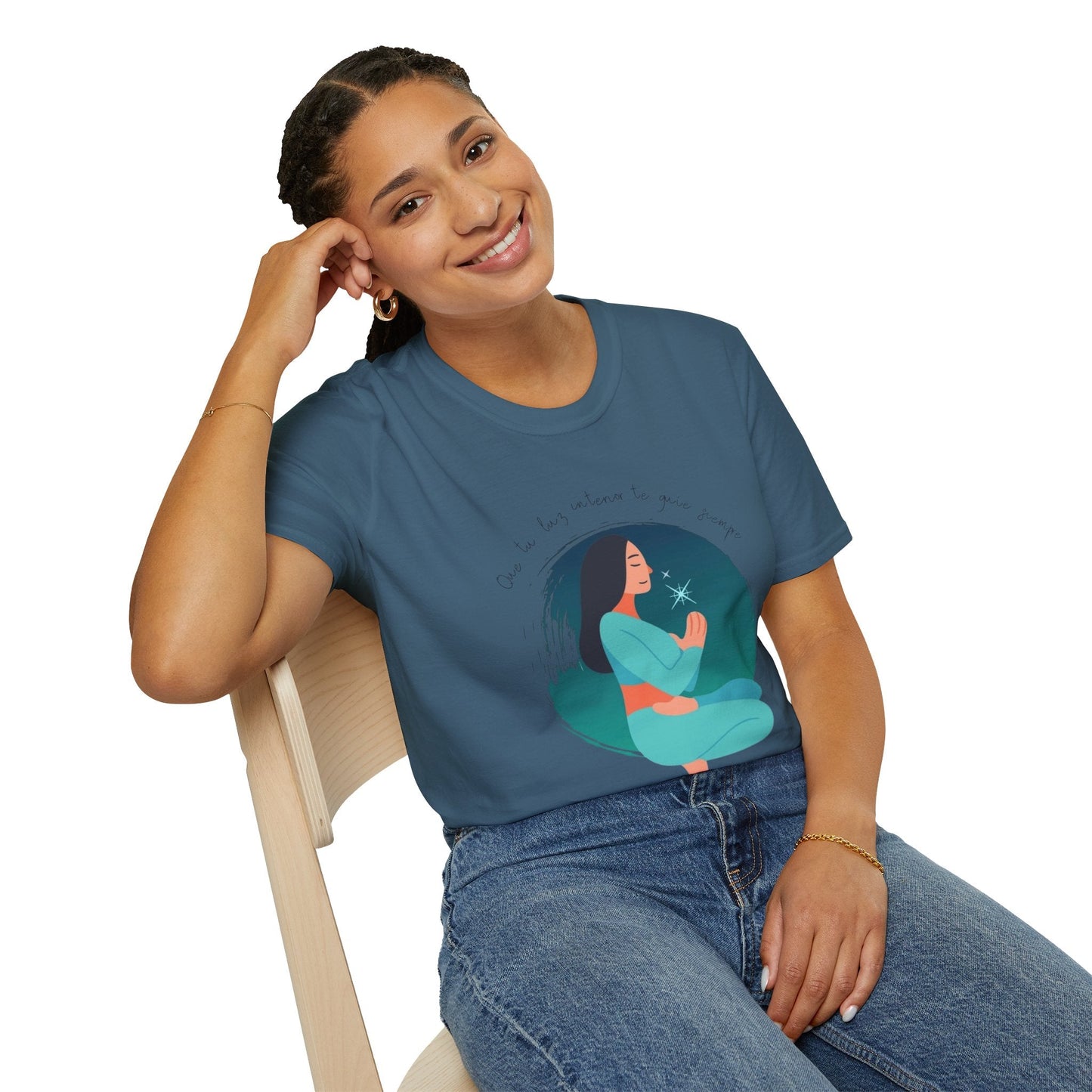 Wear Your Peace. Meditative Goddess T-Shirt, Mindfulness Apparel, Spiritual Gift, Yoga Tee, Relaxation Wear, Inspirational Top - Metamorphosis Creations