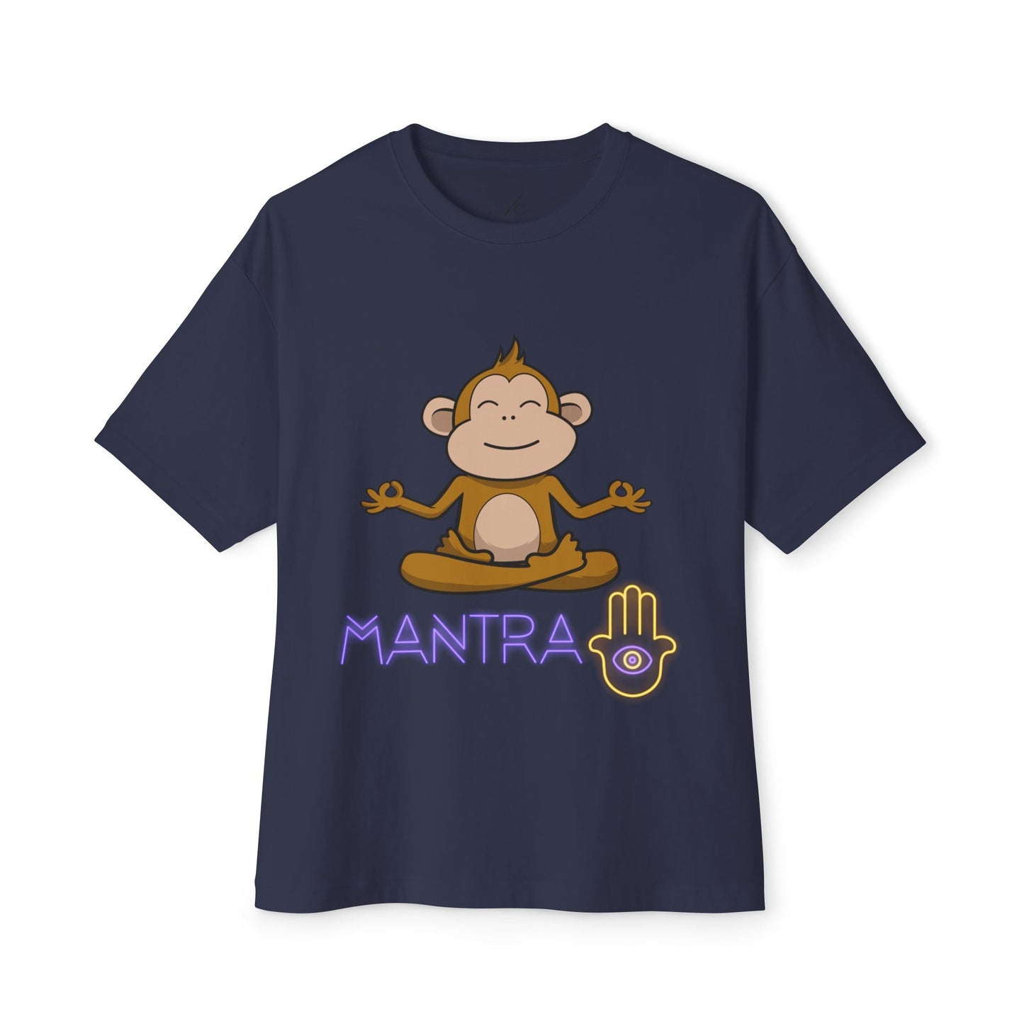 🧘♀️ Wear Your Peace. Mindful Monkey Graphic Tee | Unisex Boxy T-Shirt for Yoga Lovers, Gifts for Him/Her, Relaxation Apparel, Meditative Wear, Casual Streetwear - Metamorphosis Creations