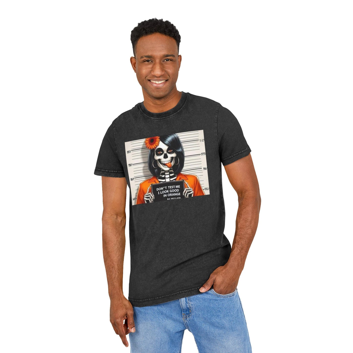 Wickedly Fun Halloween tshirt– Spooky Sips All Season Acid Washed Skeleton Graphic Tee, Casual Halloween Shirt, Unisex Vintage Top, Funny Spooky Shirt, Festival Wear - Metamorphosis Creations