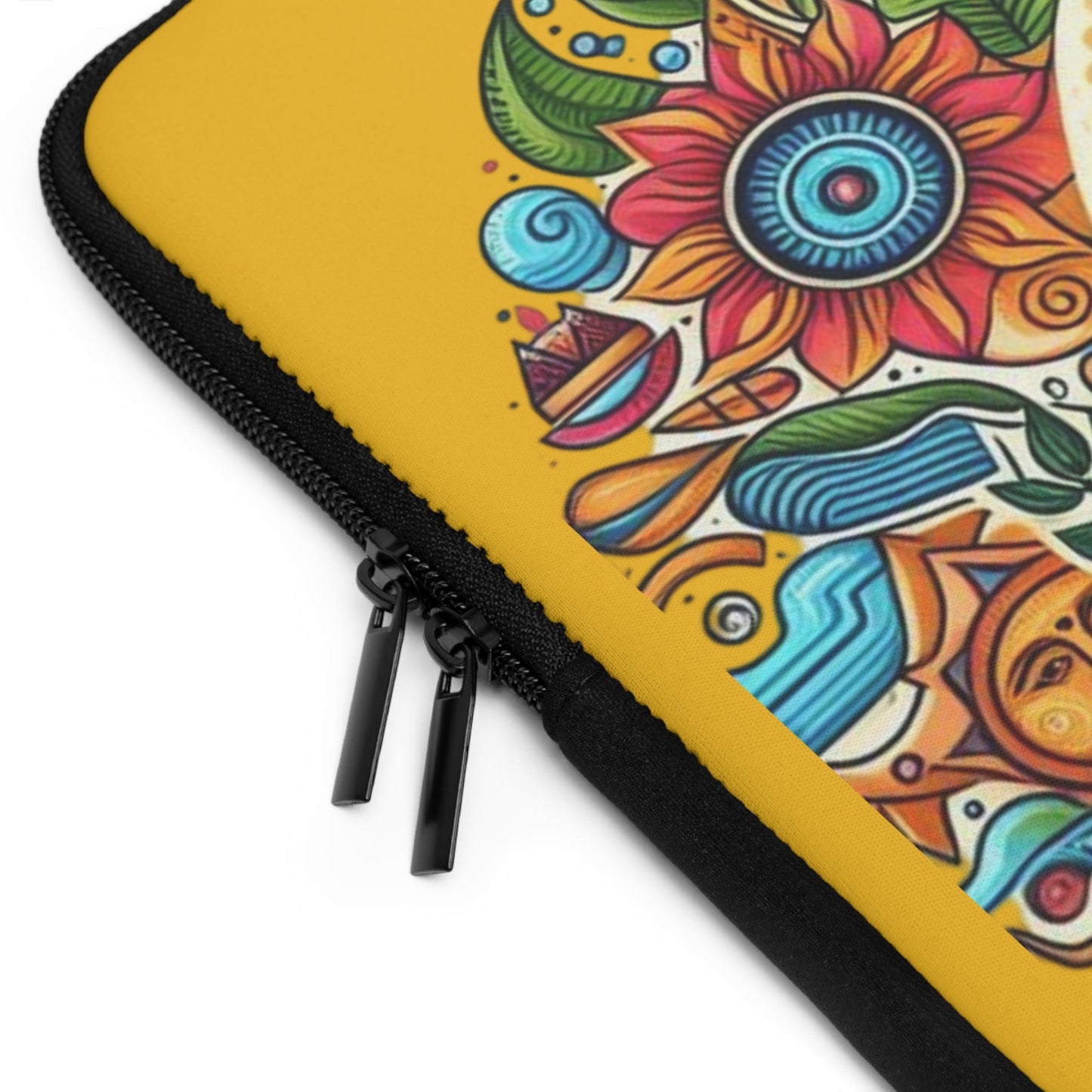 Yoga - Inspired Laptop Sleeve, Bohemian Laptop Case, Artful MacBook Sleeve, Meditation Gift, Colorful Tech Pouch - Metamorphosis Creations