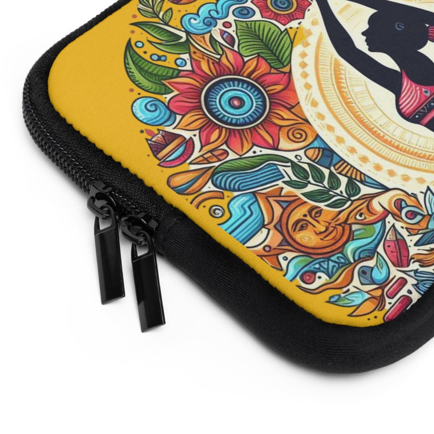 Yoga - Inspired Laptop Sleeve, Bohemian Laptop Case, Artful MacBook Sleeve, Meditation Gift, Colorful Tech Pouch - Metamorphosis Creations