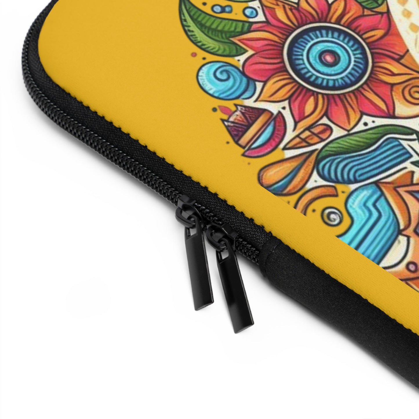 Yoga - Inspired Laptop Sleeve, Bohemian Laptop Case, Artful MacBook Sleeve, Meditation Gift, Colorful Tech Pouch - Metamorphosis Creations