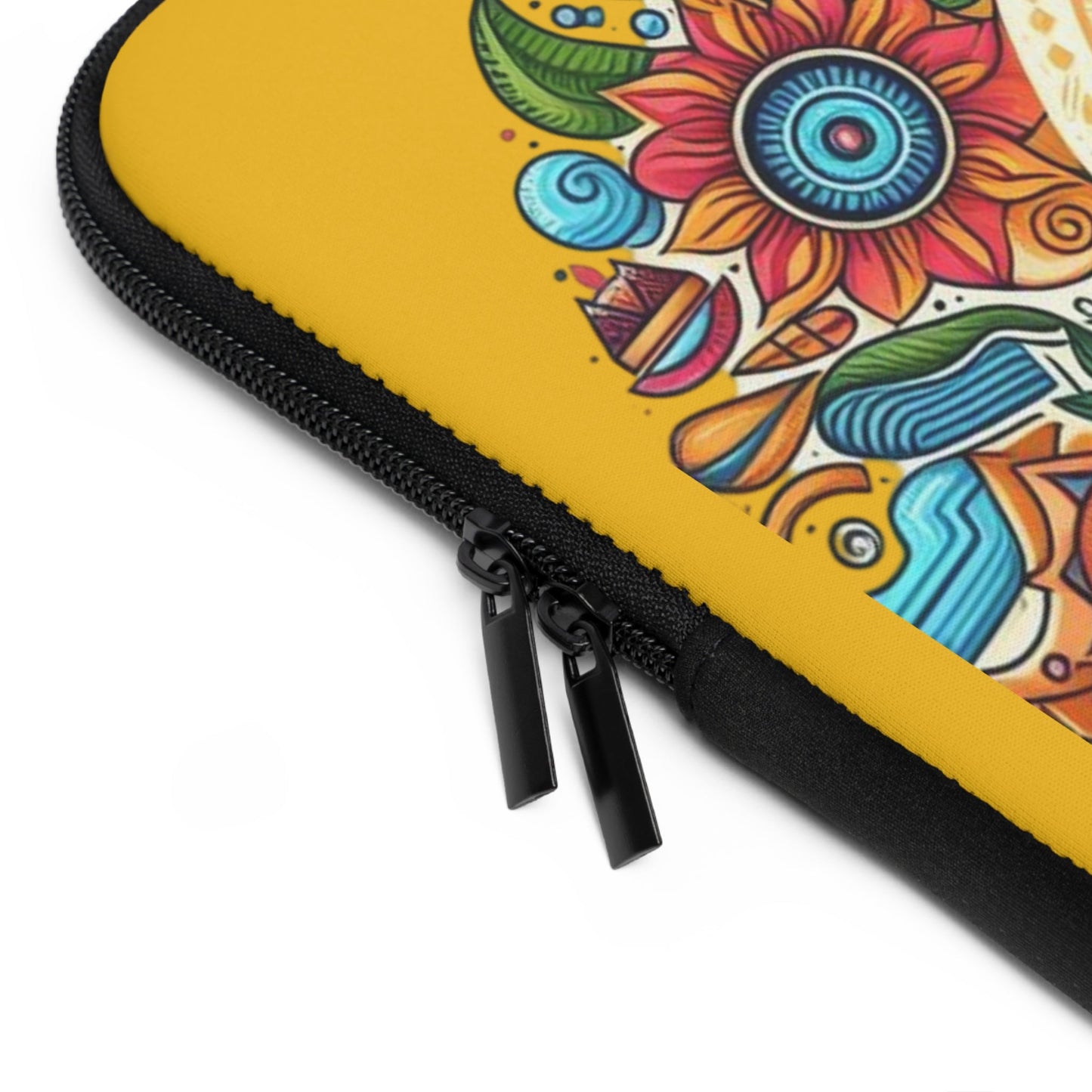 Yoga - Inspired Laptop Sleeve, Bohemian Laptop Case, Artful MacBook Sleeve, Meditation Gift, Colorful Tech Pouch - Metamorphosis Creations