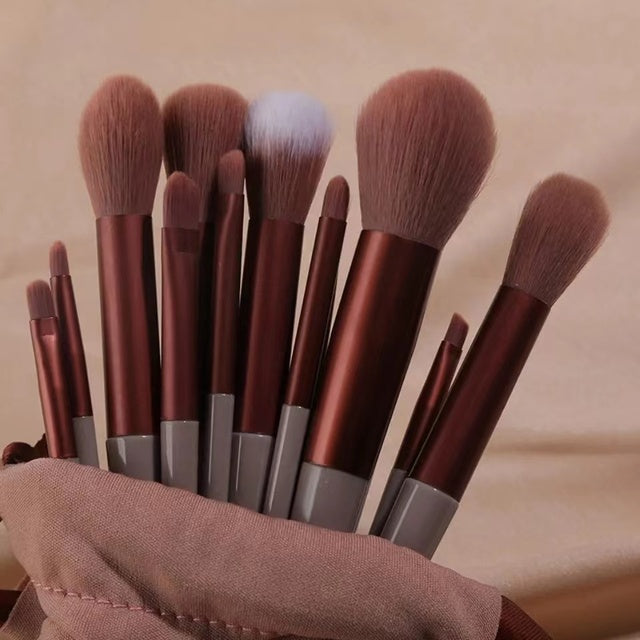 13 PCS Cosmetic Brushes Set Eye Shadow Foundation BB Cream Concealer Women Cosmetic Brush Eyeshadow Blush Powder Blending Beauty Soft Comprehensive Make Up Tools