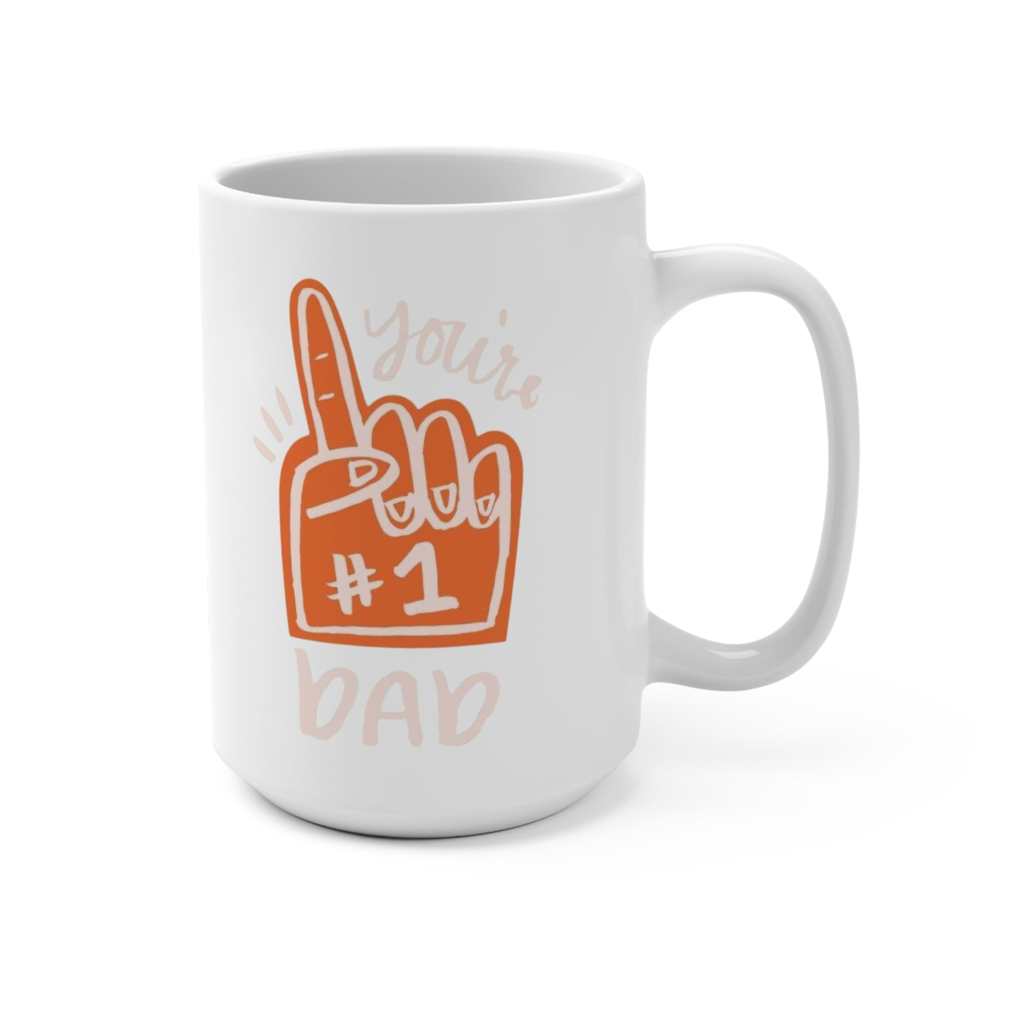 1 Dad Mug, Funny Coffee Cup for Fathers Day, Unique Gift for Dad, Personalized Drinkware, Family Celebration, 15oz Mug - Metamorphosis Creations