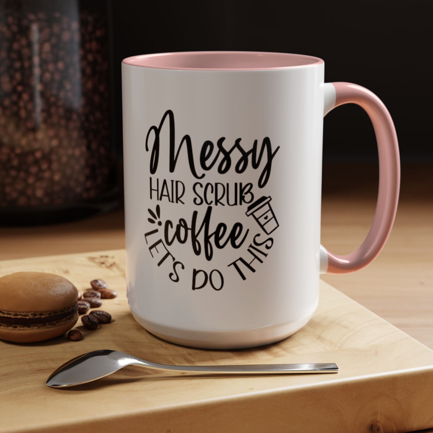 Messy Hair Coffee Mug  Fun & Quirky Gift for Coffee Lovers Motivational Coffee Cup  Positive Morning Gift