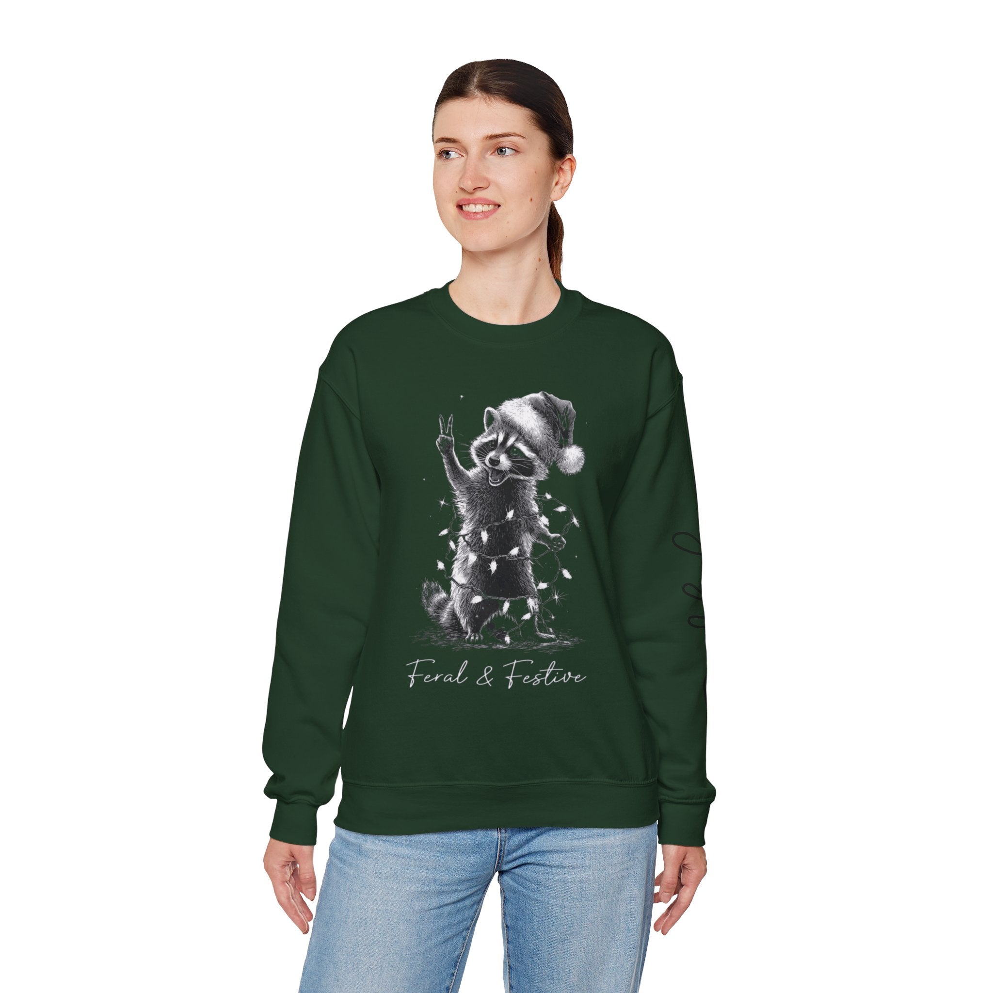 Holiday Raccoon Crewneck Sweatshirt Christmas Tshirts and sweaters,