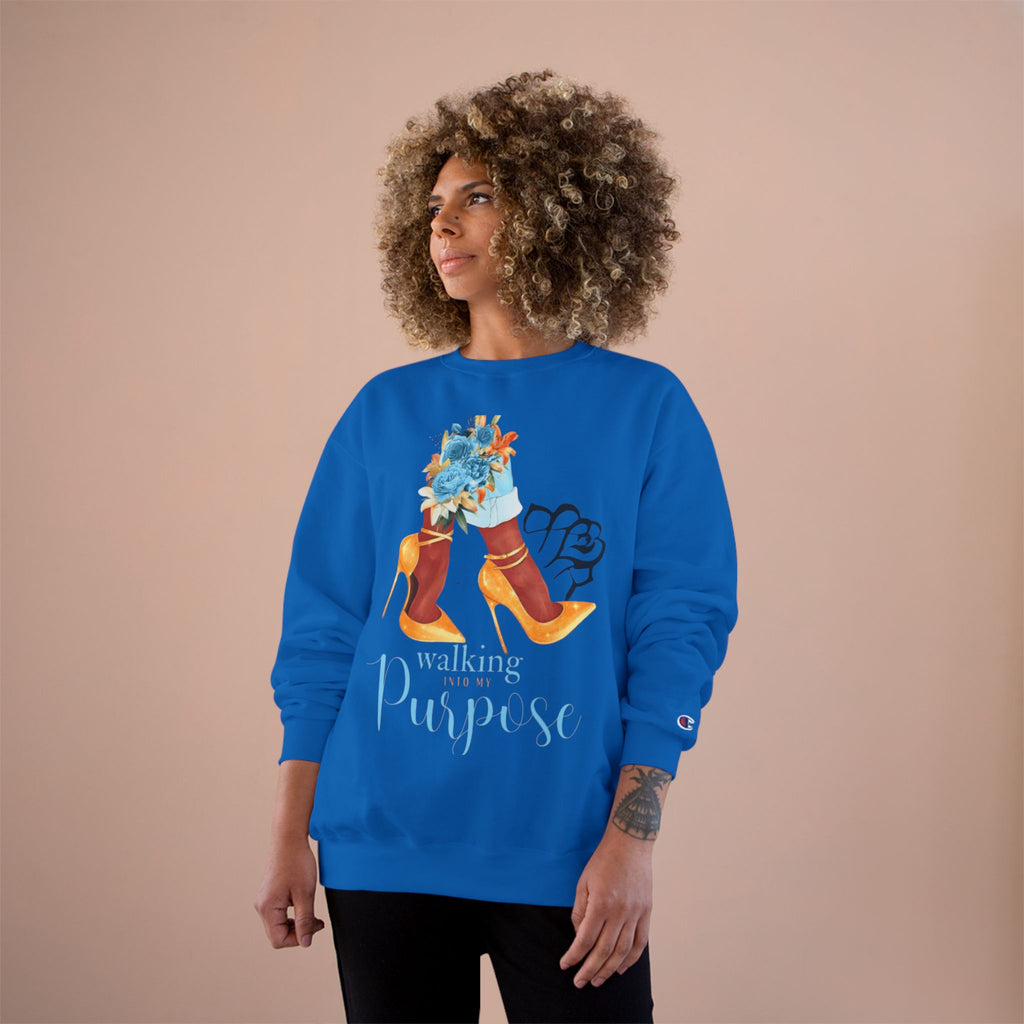 Walking with Purpose Sweatshirt  Floral Heels Inspirational Crewneck