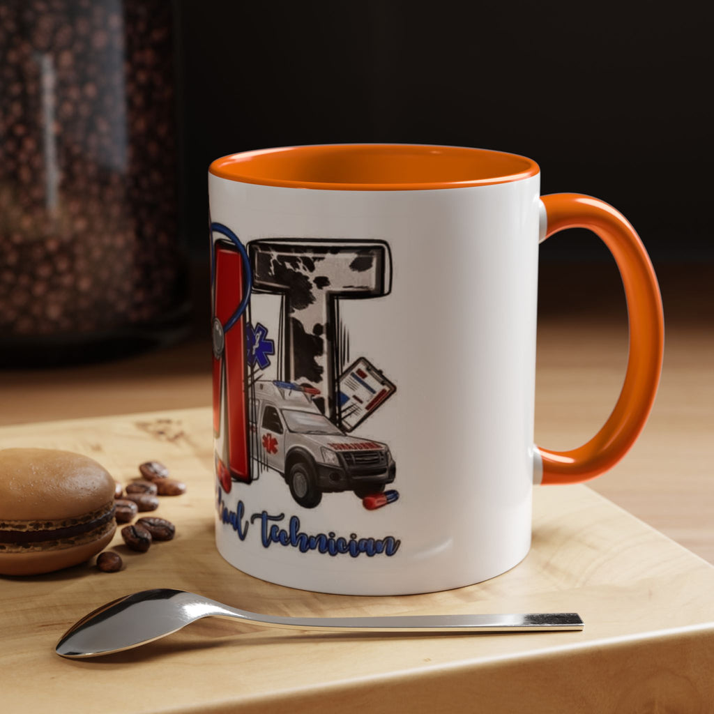 EMT Coffee Mug — Emergency Medical Technician Ambulance Stethoscope Design (11/15oz) Medical Christmas Mug