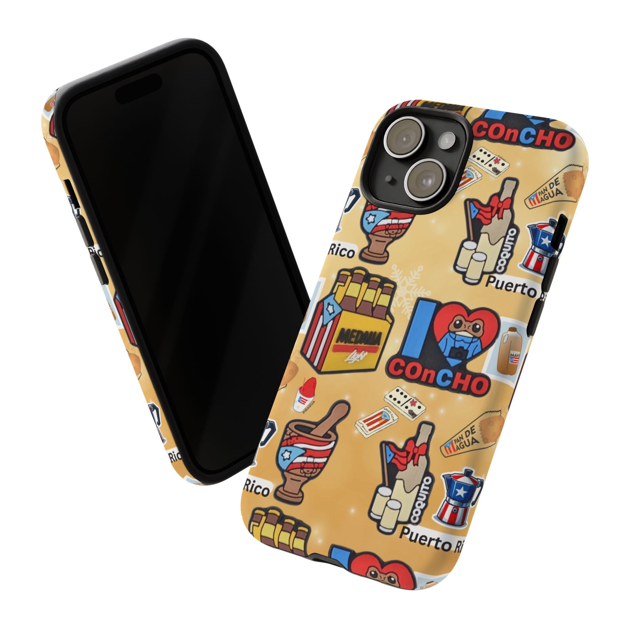 Puerto Rico Sticker Collage Tough Case  ‘I  Concho’ Pattern Phone Case