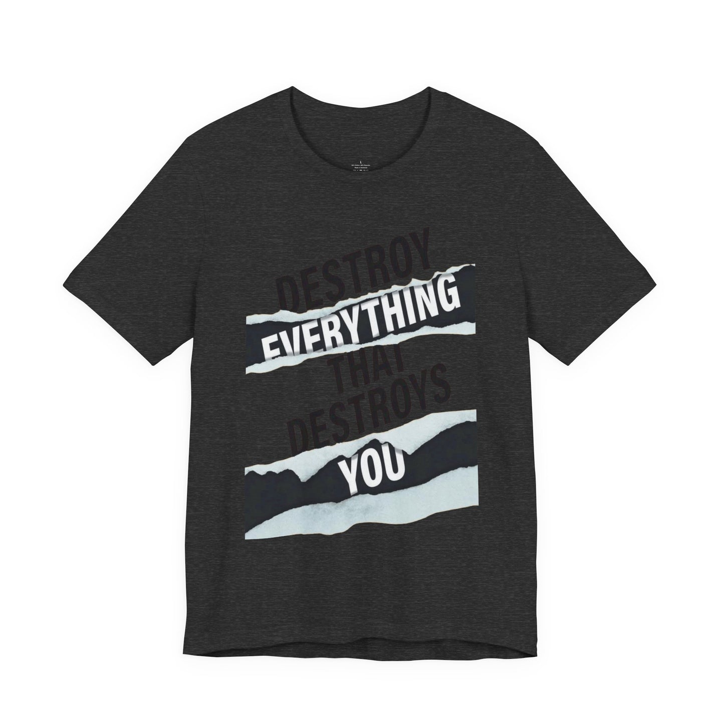 Destroy Everything That Destroys You T-Shirt  Bold Typographic Graphic Tee