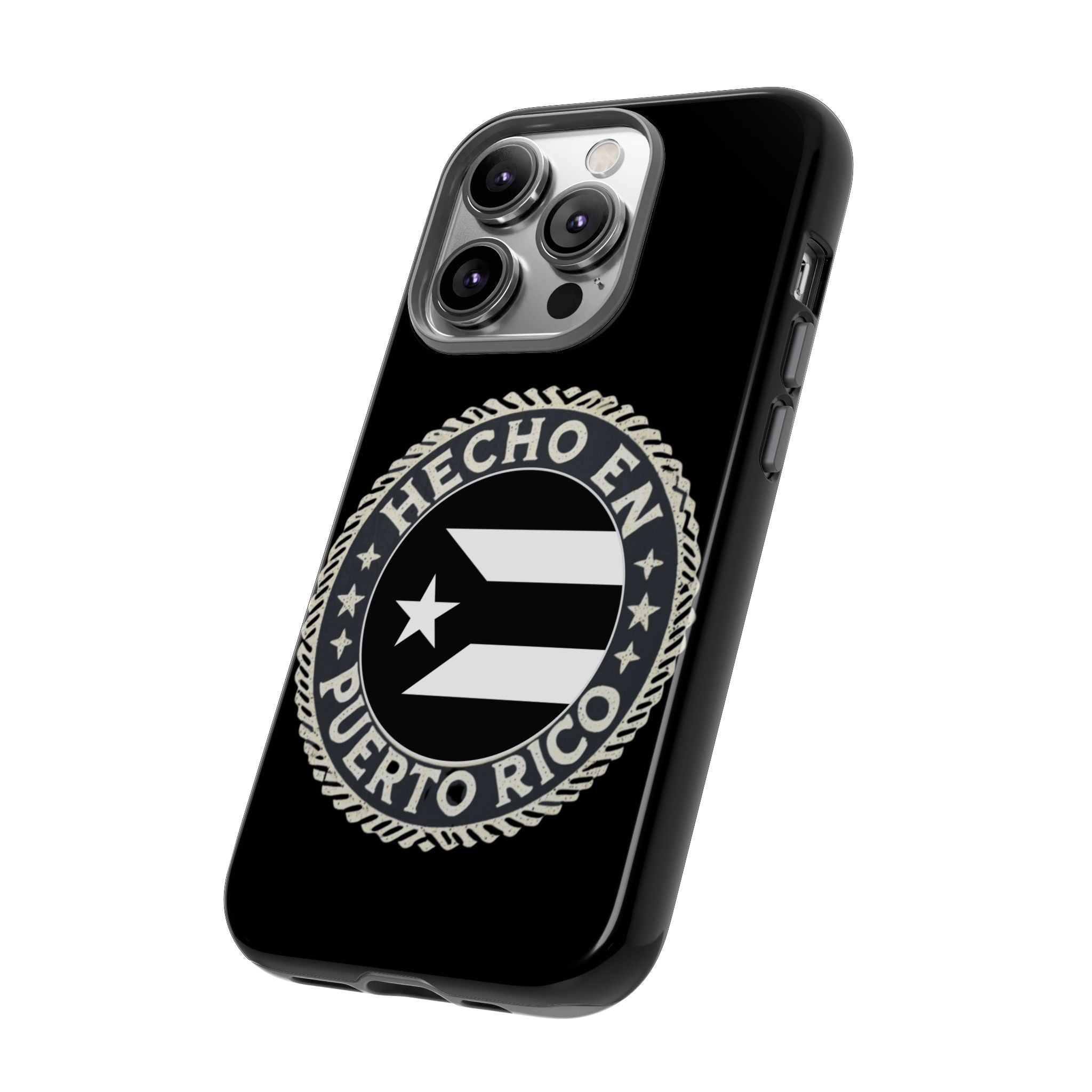 Hecho en Puerto Rico Phone Case  Puerto Rican Flag Emblem Tough Protective Cover