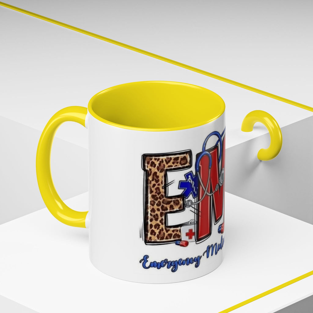 EMT Coffee Mug — Emergency Medical Technician Ambulance Stethoscope Design (11/15oz) Medical Christmas Mug