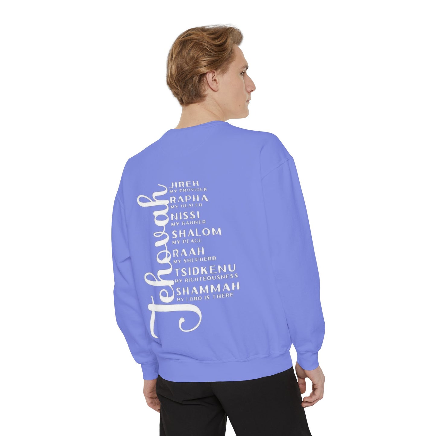 Jehovah Names Sweatshirt  Christian Faith Scriptural Names Pullover