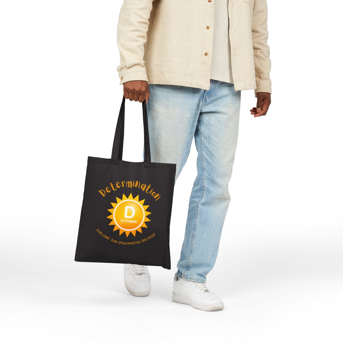 Sunshine Inspired Cotton Canvas Tote Bag - Motivational, Sustainable, Eco-Friendly, Summer Accessory, Gift for Her
