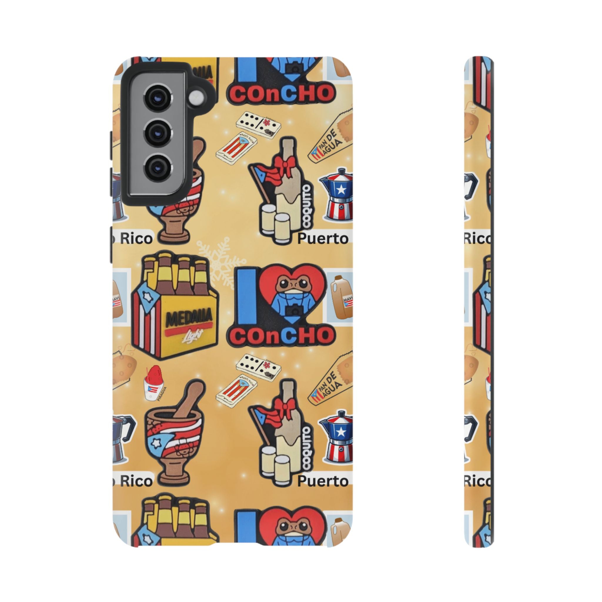 Puerto Rico Sticker Collage Tough Case  ‘I  Concho’ Pattern Phone Case