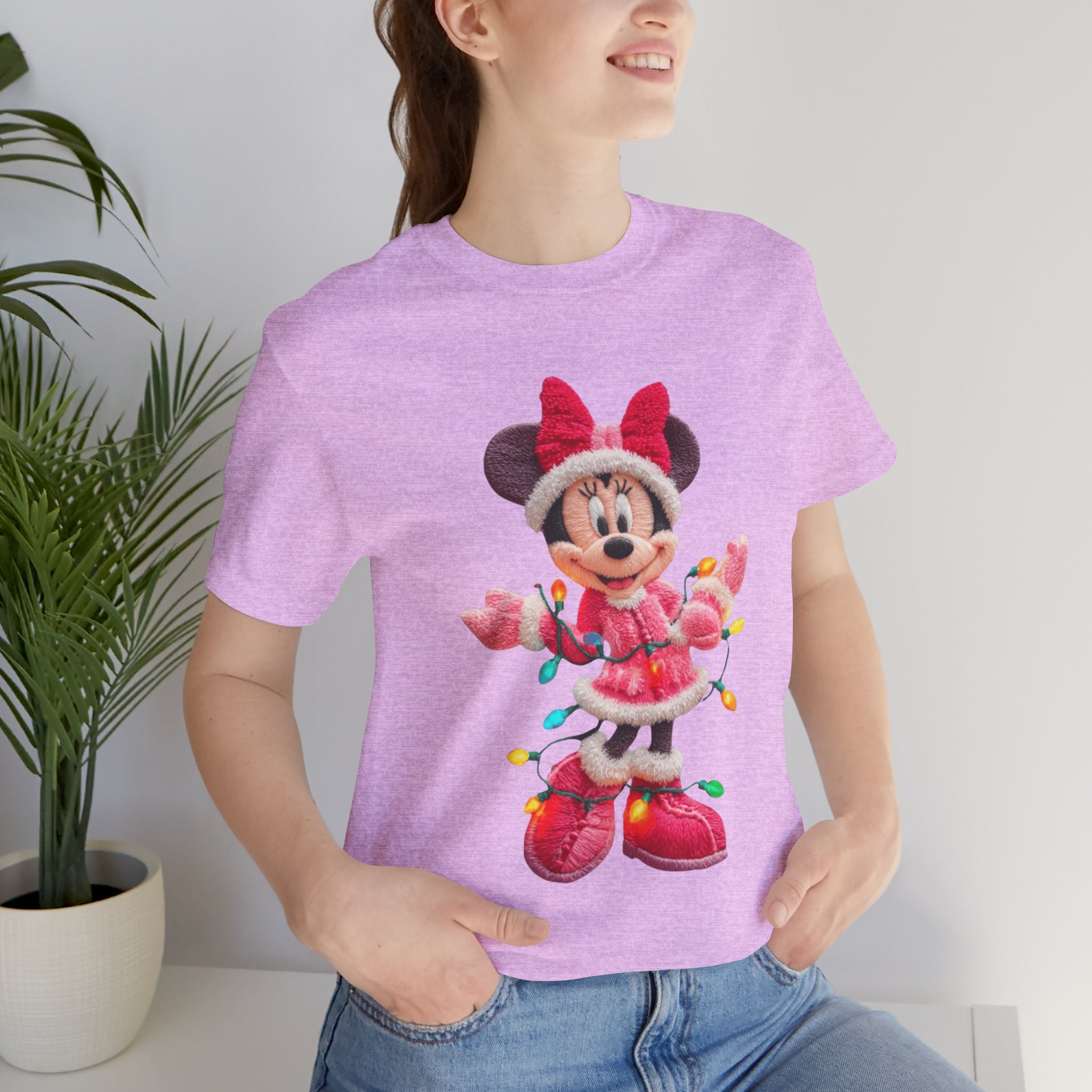 Minnie Mouse Holiday Lights T-Shirt Festive Holiday Designs