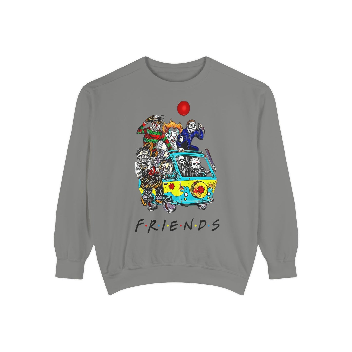 Friends-Inspired Unisex Garment-Dyed Sweatshirt, Cozy Casual Wear, Unique Graphic Sweatshirt, Perfect Gift, Everyday Style