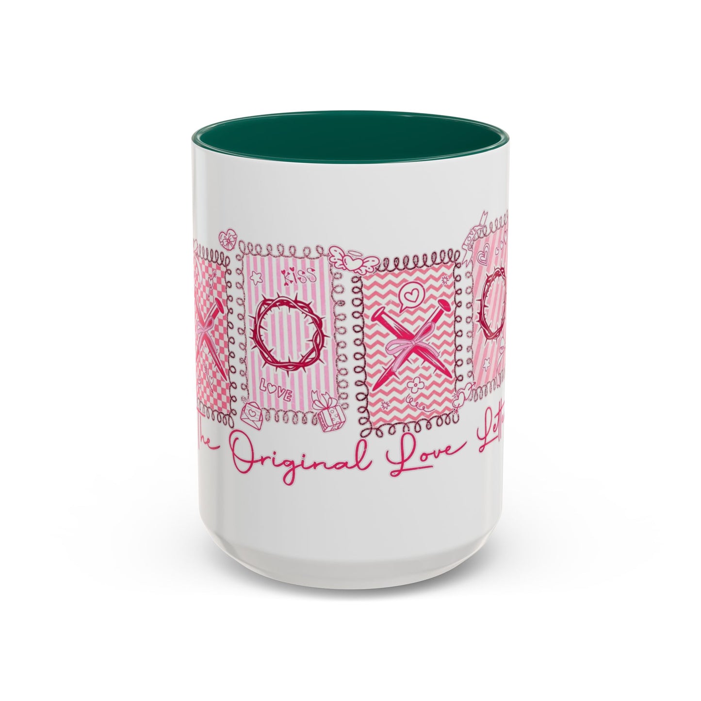 Love Letters XOXO Ceramic Mug — Colorful 11oz & 15oz Coffee Cup