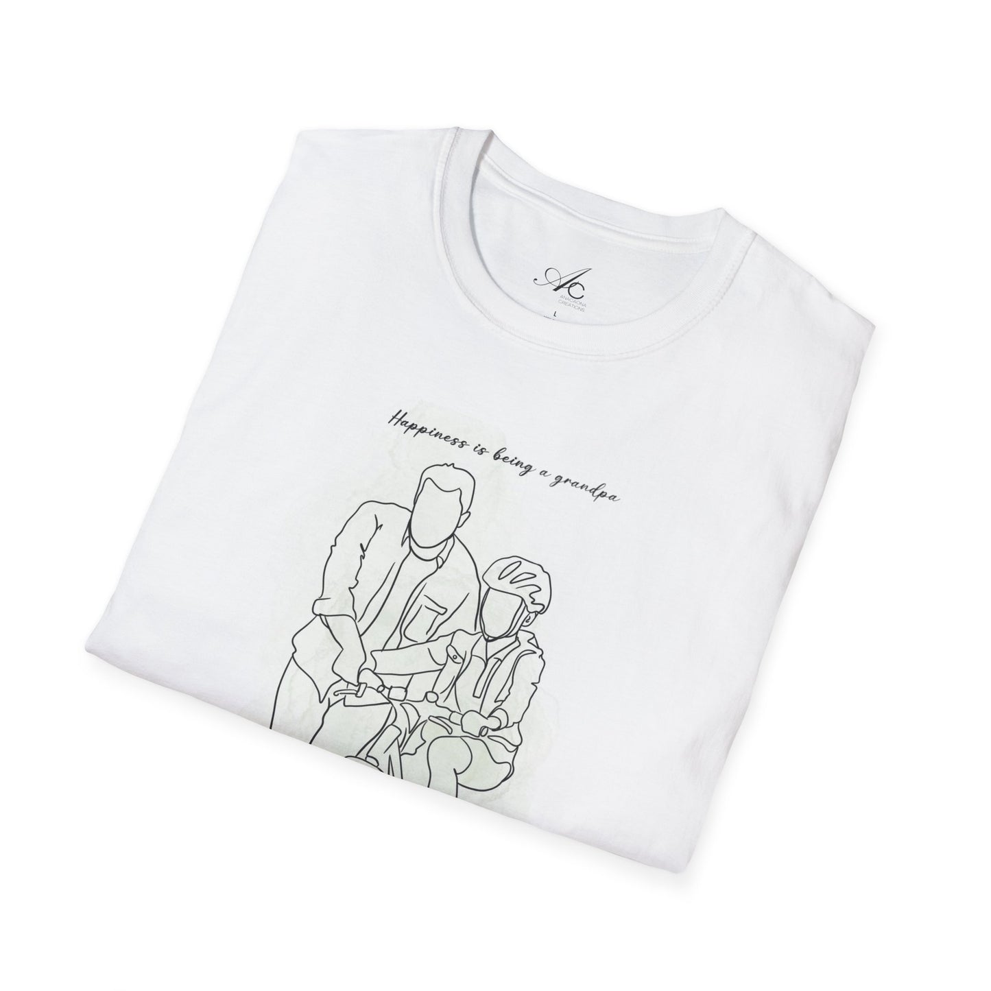 Happiness in Simplicity T-Shirt, Unisex Softstyle Tee, Casual Wear, Gift for Cyclists, Inspirational Quote Shirt, Summer Fashion