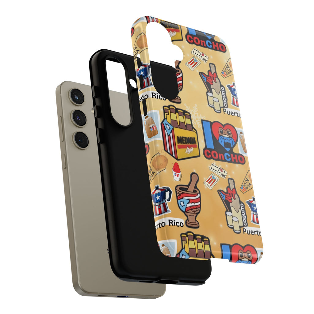 Puerto Rico Sticker Collage Tough Case  ‘I  Concho’ Pattern Phone Case
