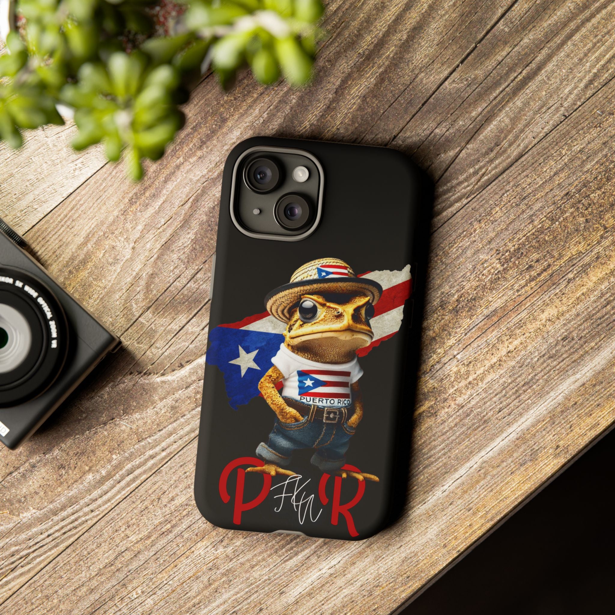 Puerto Rican Frog Tough Phone Case  Puerto Rico Flag Patriotic Protective Case
