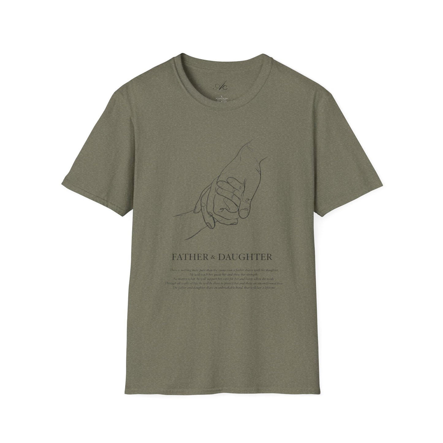 Father & Daughter Connection Unisex Soft style T Shirt Family Gift Parent Child Love Fathers Day Gift Emotional Bond Tee