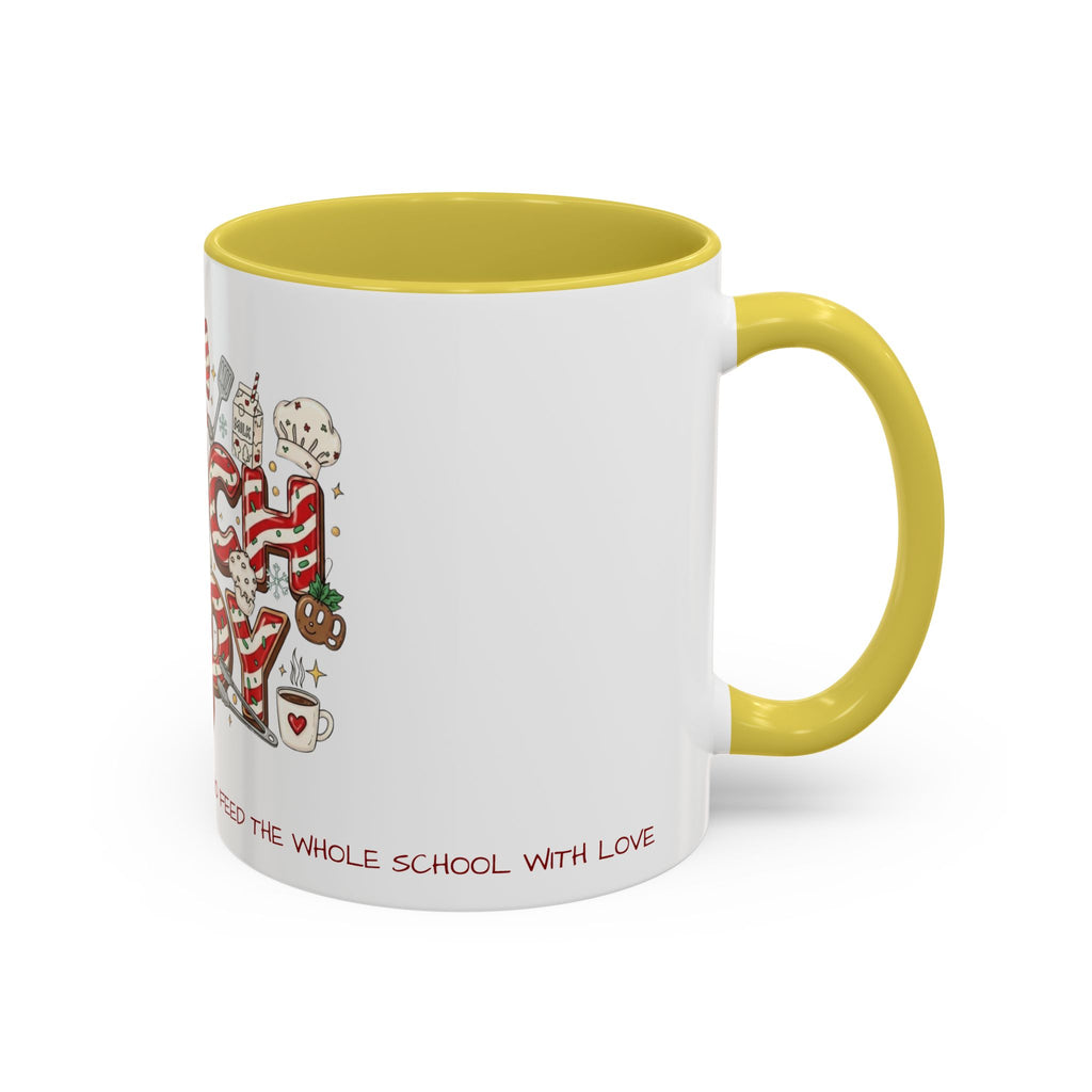 Lunch Lady Mug "Cafeteria Hero Who Feeds the Whole School With Love" | 11oz/15oz Gift  School Staff Christmas Mug Collection