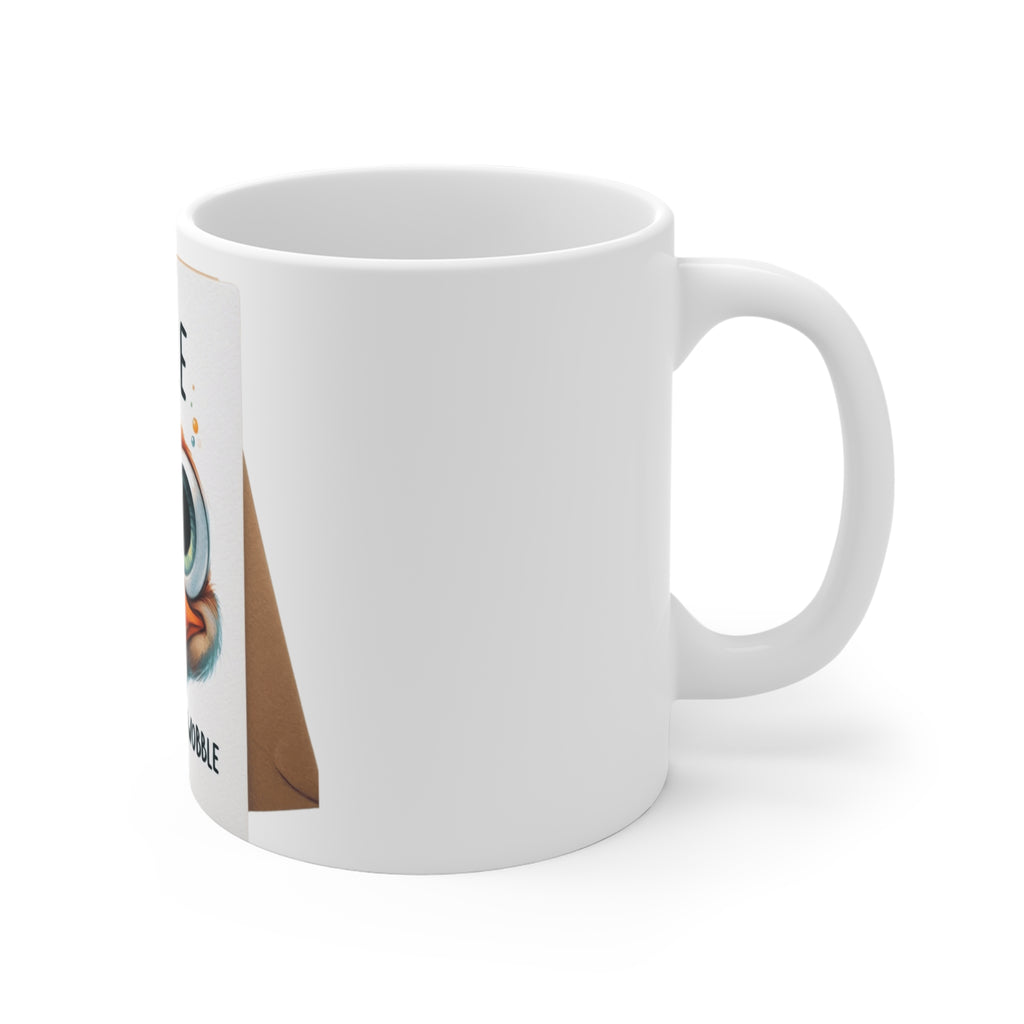 Cozy Fall Mug Thanksgiving Gobble Mug - 11oz Coffee Cup with Cute Turkey Design