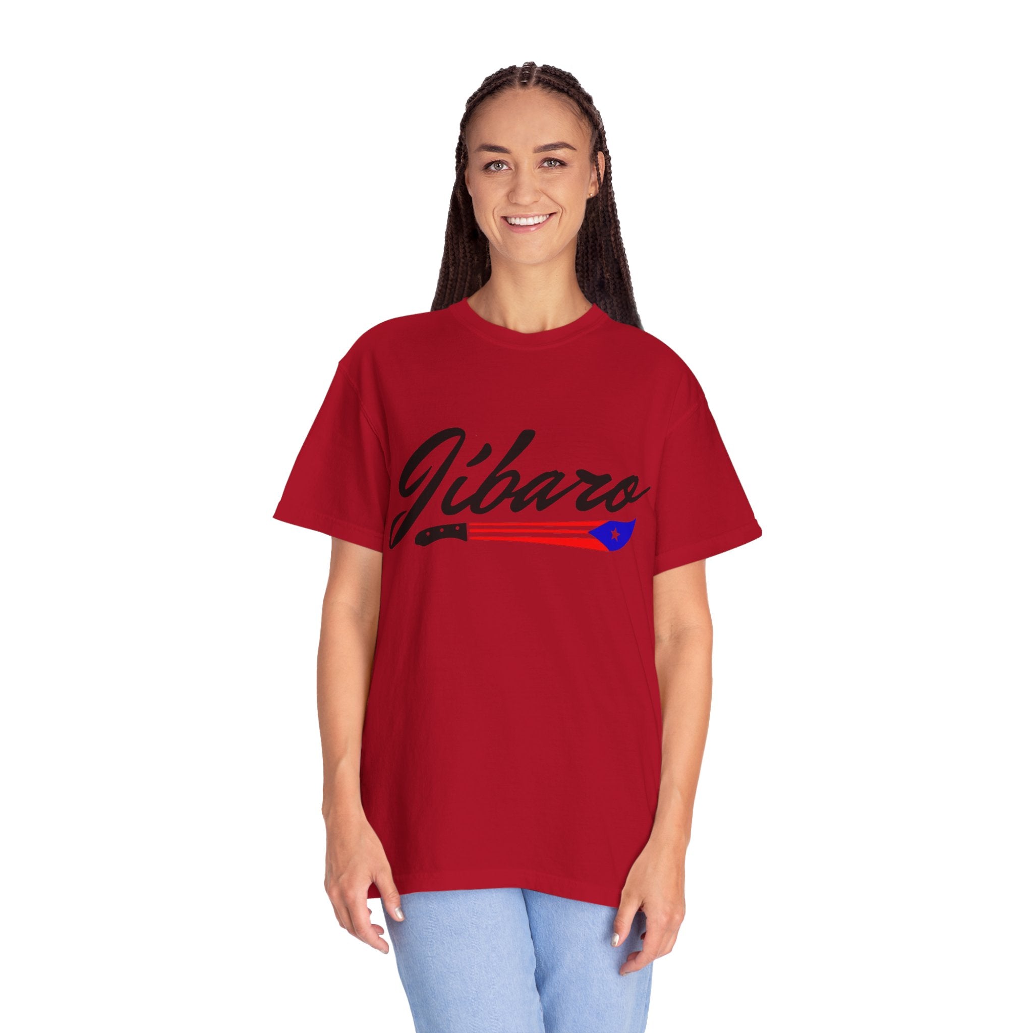 T-Shirt  "Jíbaro" Puerto Rican Heritage Tee (Back Machete  Sombrero de Paja Design) Puerto Rico’s Navidades