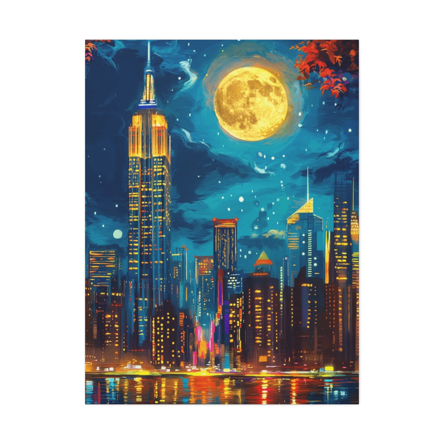 Cityscape Decor, New York Night Scene, Home Gallery Artwork, Gift for Urban Lovers, Dreams and Inspiration