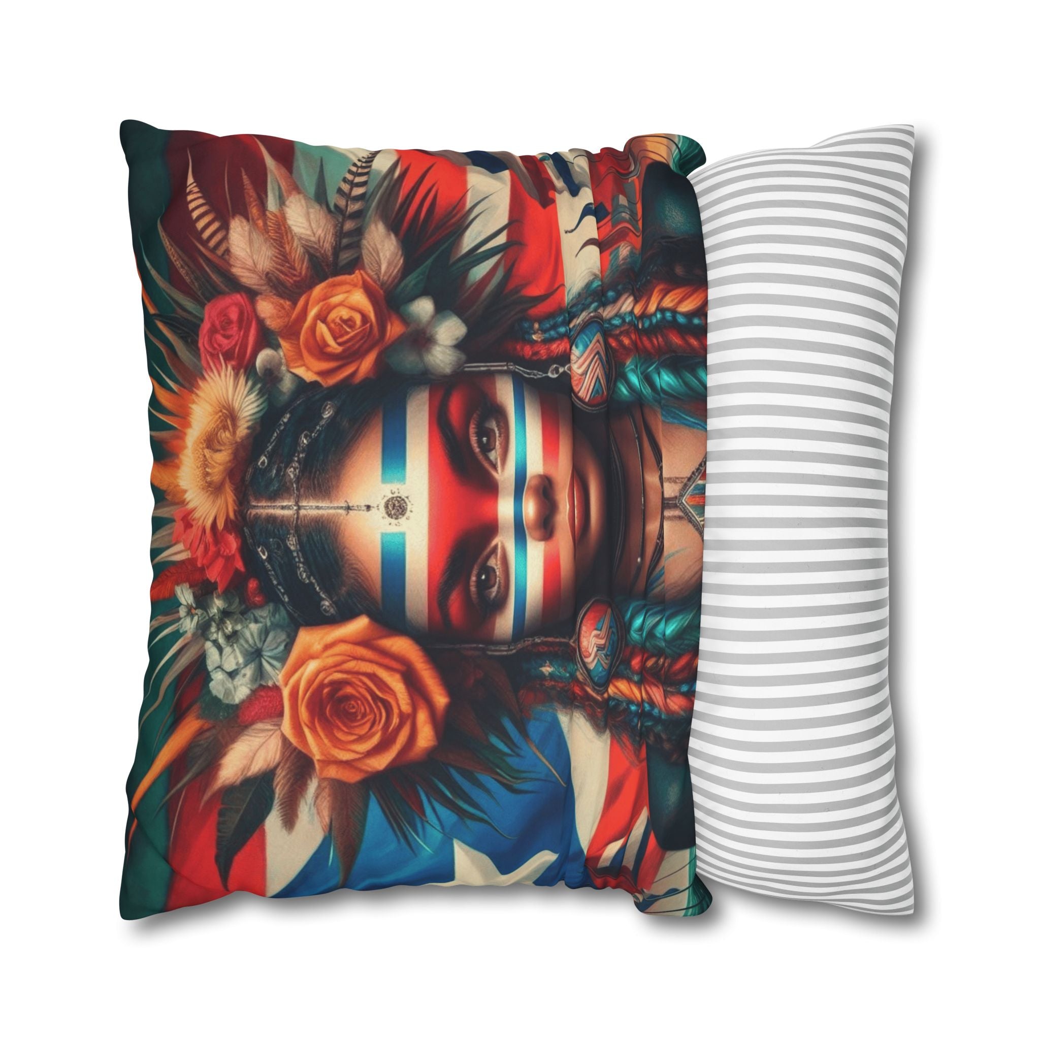Tribal Goddess Decorative Pillow Puerto Rico Culture Pillow