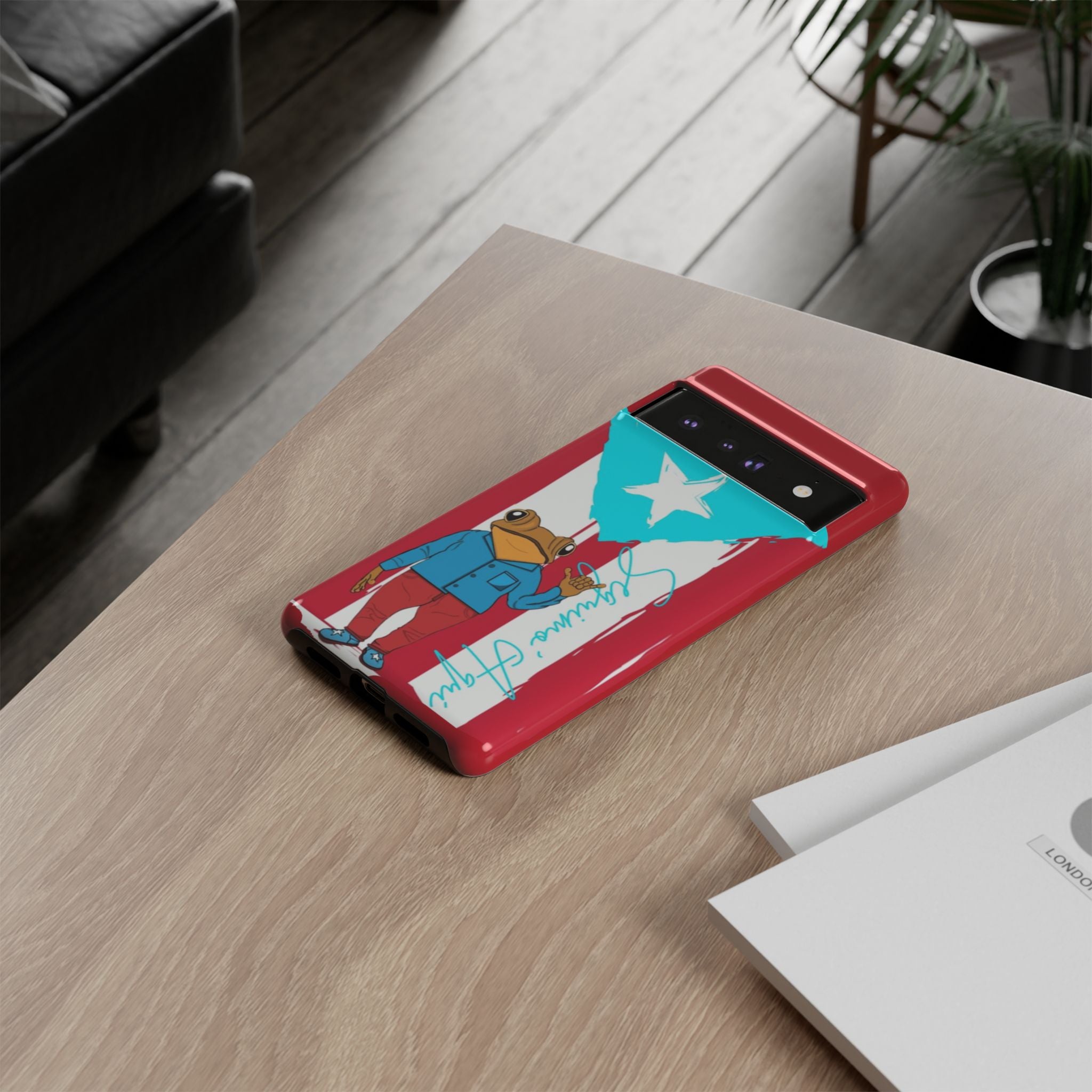 Puerto Rican Flag Frog Design ("Señorita Hops")Phone Case Isla del Encanto Phone Case – Puerto Rican Style