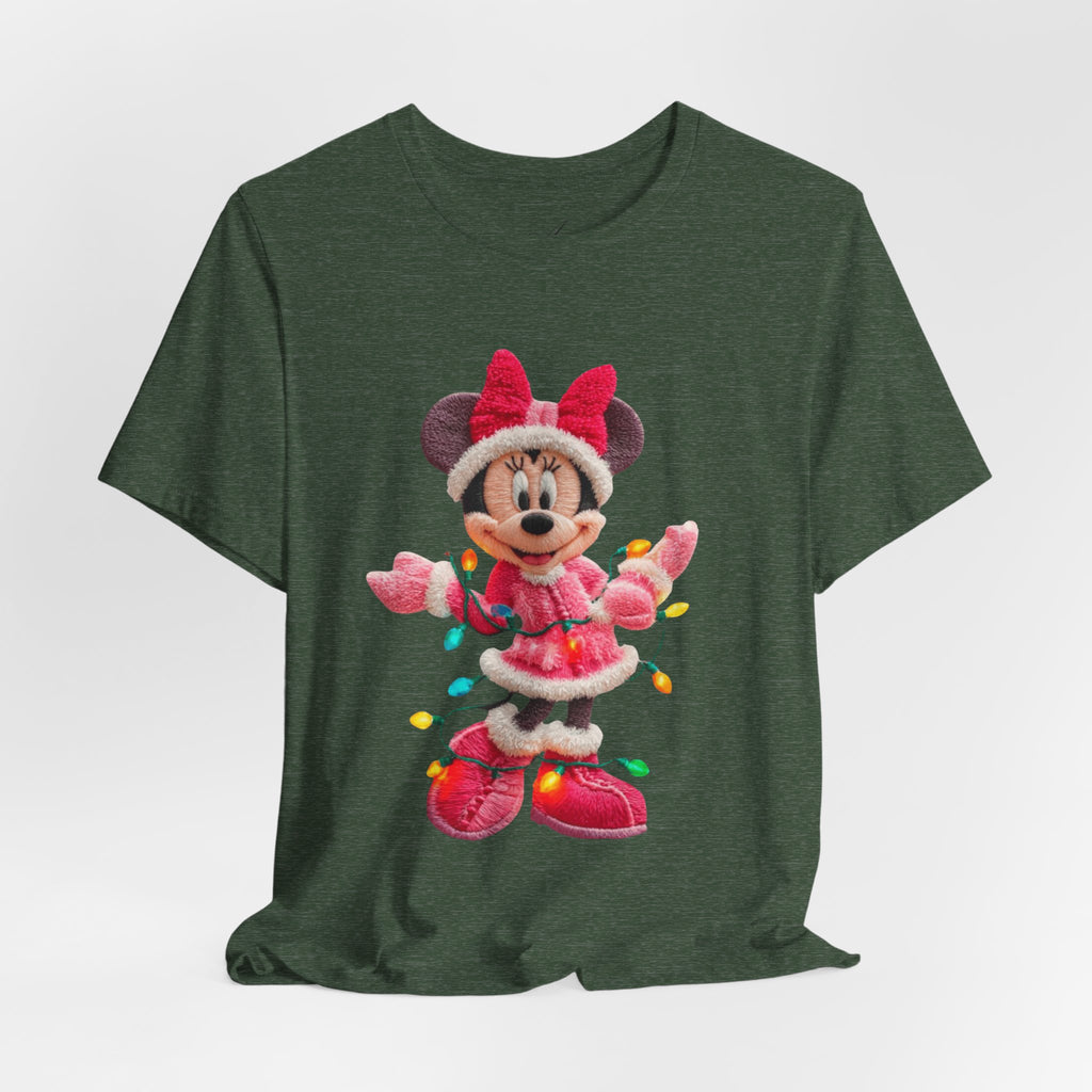 Minnie Mouse Holiday Lights T-Shirt Festive Holiday Designs