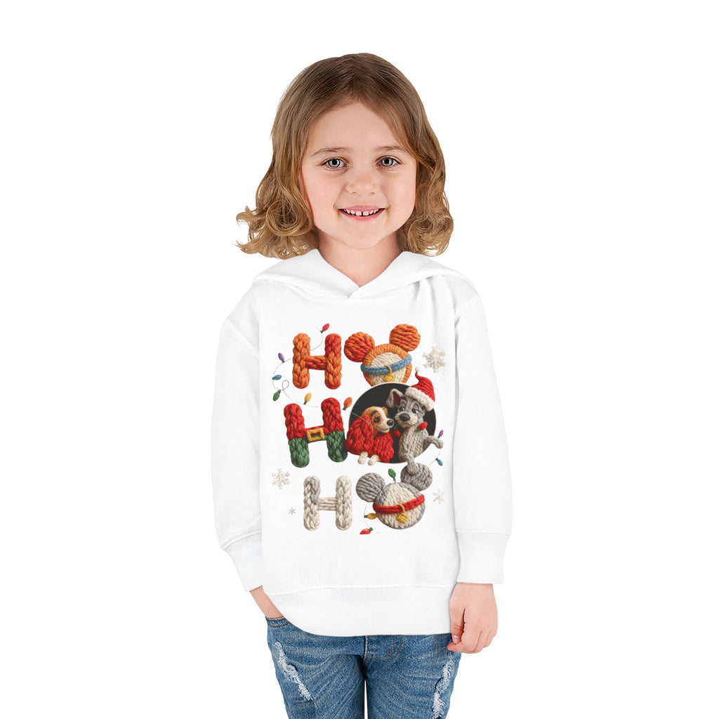 Toddler Hoodie "Ho Ho Ho" Festive Raccoon Christmas Pullover