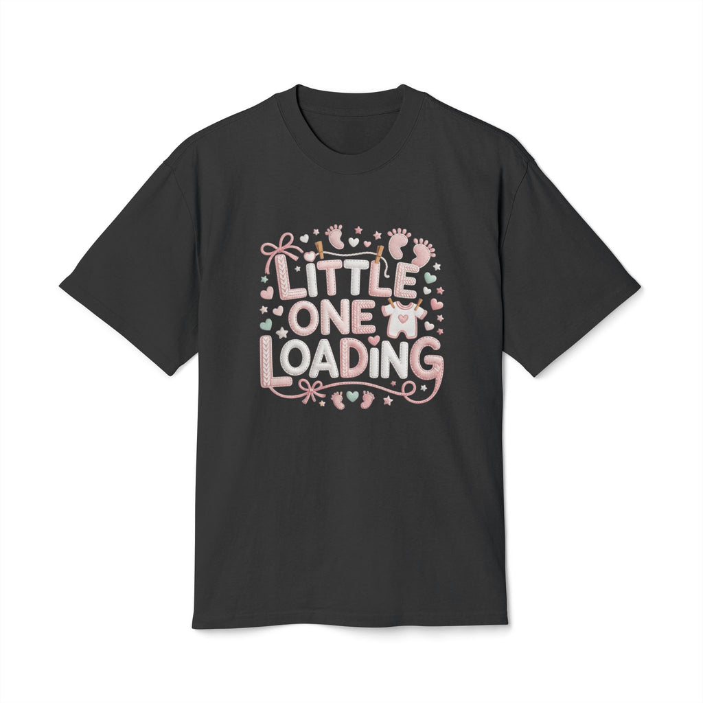 Pregnancy Announcement T‑Shirt  “Little One Loading” Cute Pastel Maternity Tee