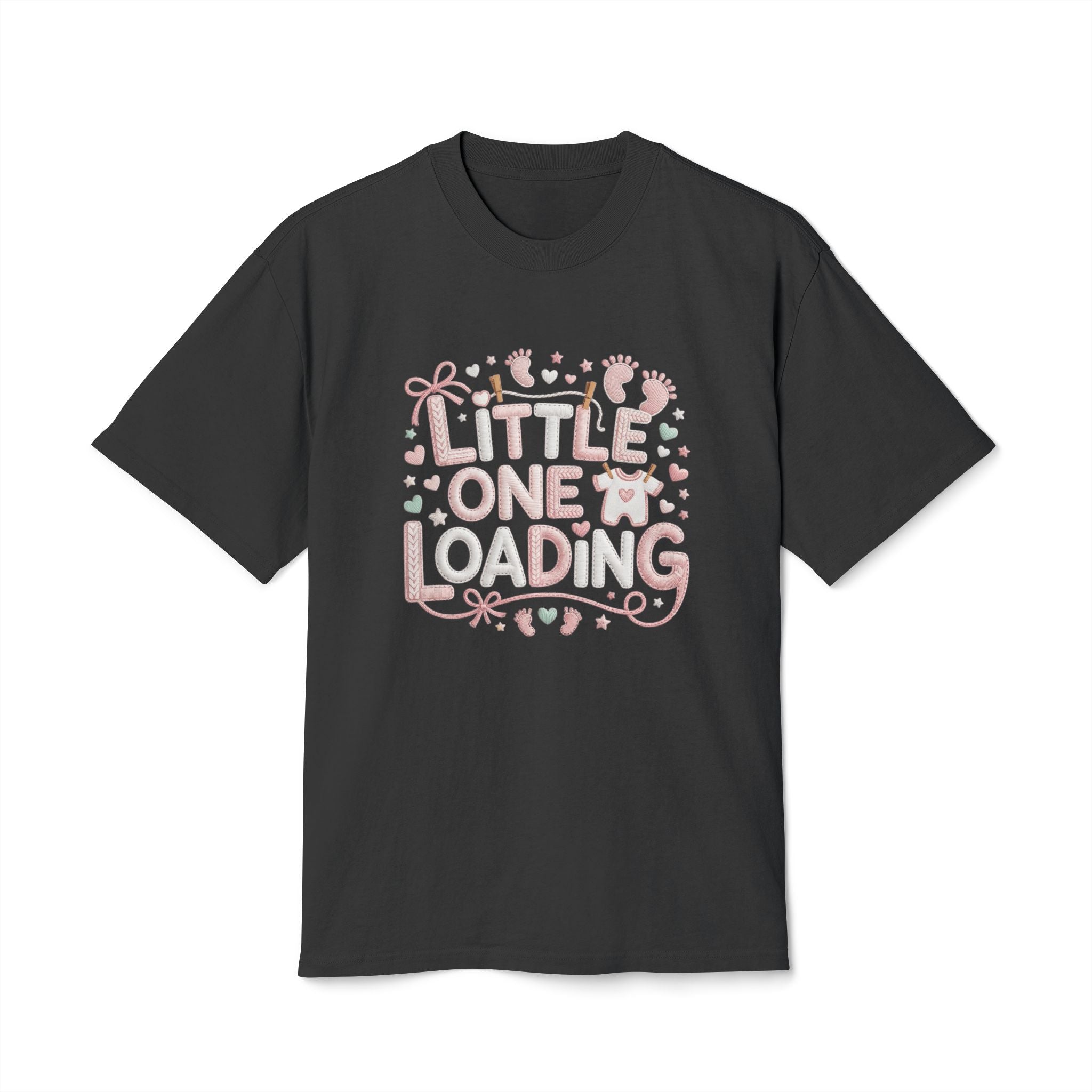 Pregnancy Announcement T‑Shirt  “Little One Loading” Cute Pastel Maternity Tee