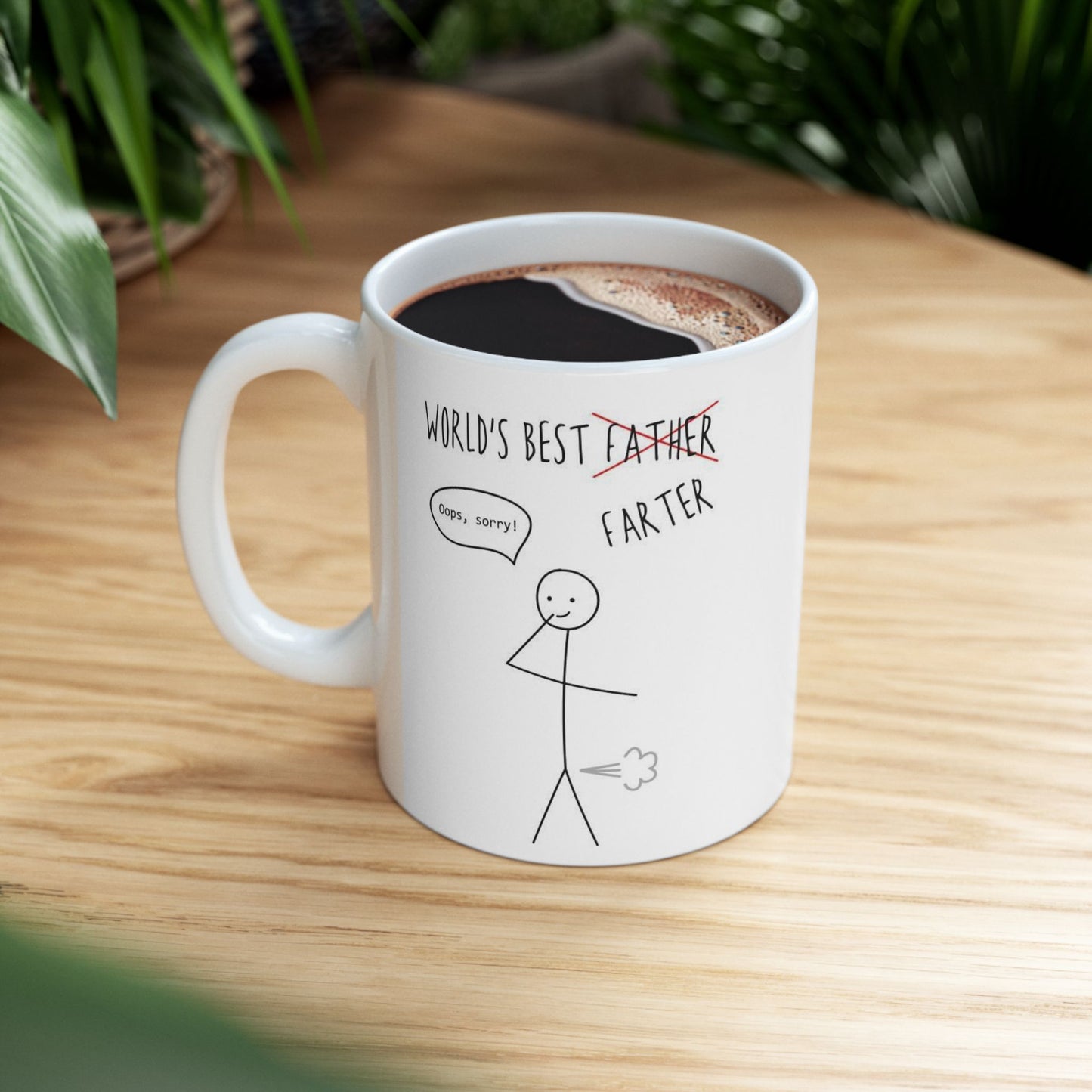 Funny Coffee Mug - Best Gift for Dad, Cute Ceramic Tumbler for Father's Day, Humorous Tea Cup, Birthday Gift for Him, Office Mug