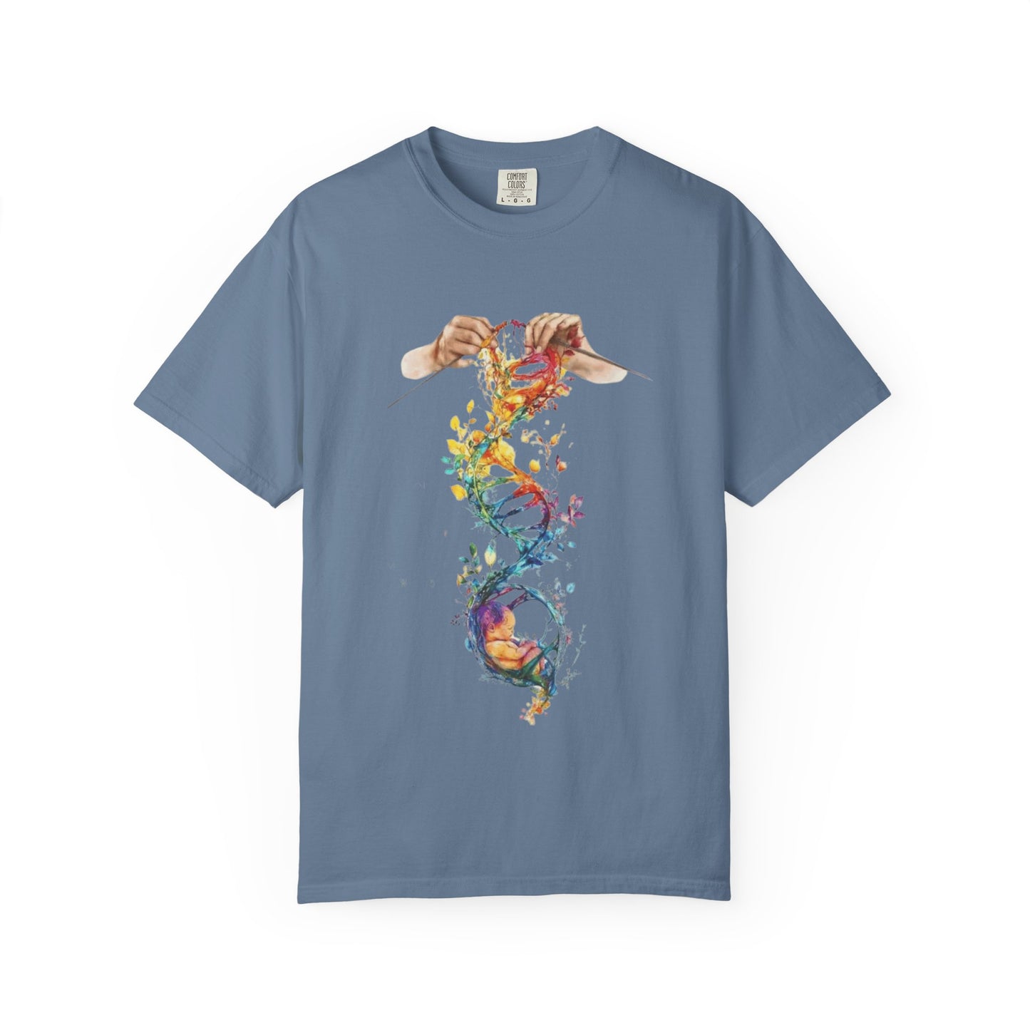 👚 Soft. Stylish. Mom-approved. Order now and gift her something she'll actually wear! Colorful DNA Art Unisex T-shirt, Science Tee, Creative Garment, Gift for Scientists,