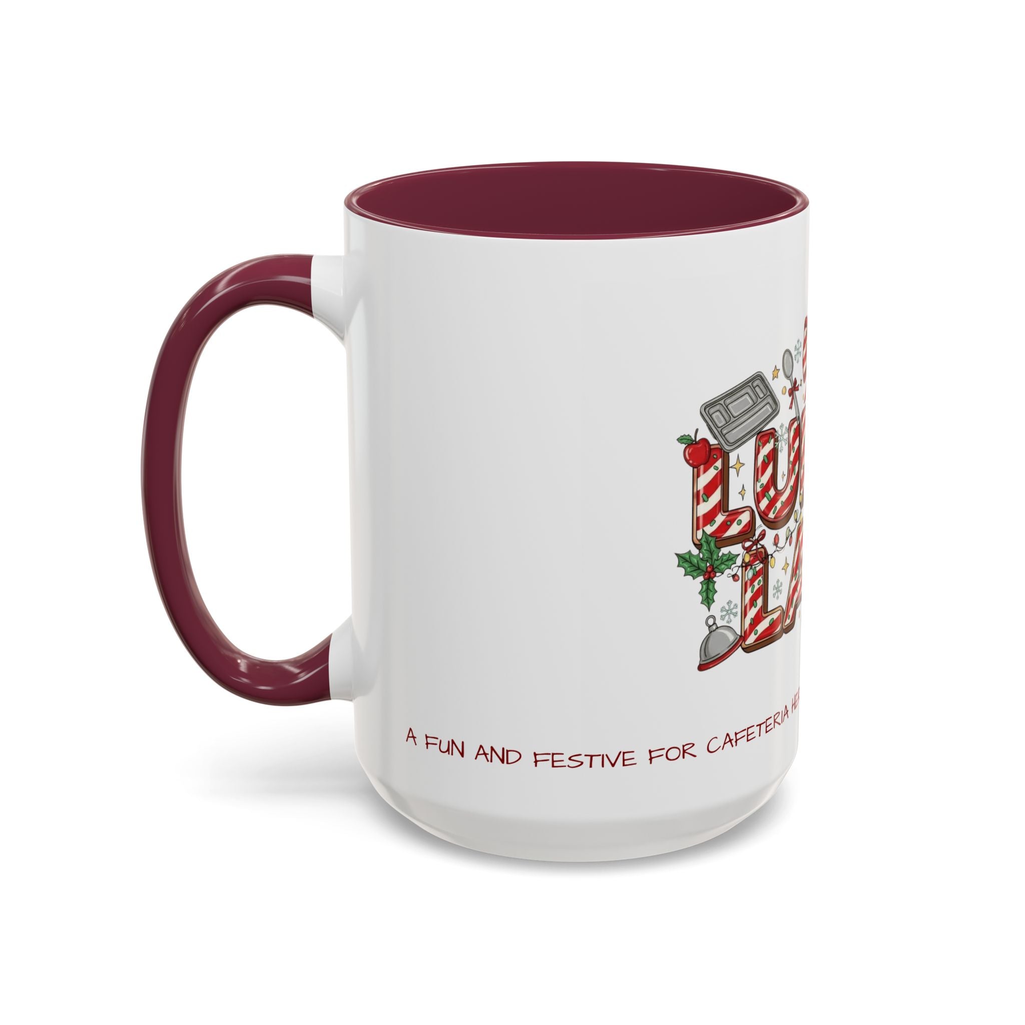 Lunch Lady Mug "Cafeteria Hero Who Feeds the Whole School With Love" | 11oz/15oz Gift  School Staff Christmas Mug Collection