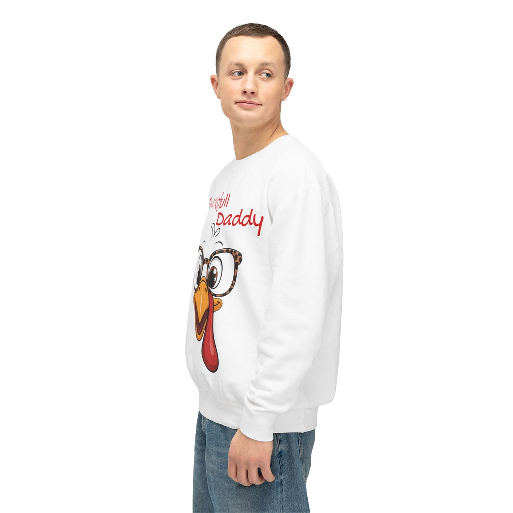 Thanksgiving Turkey 'Thankstfull Daddy' Crewneck Sweatshirt Fall T-Shirts and Sweatshirts Collection