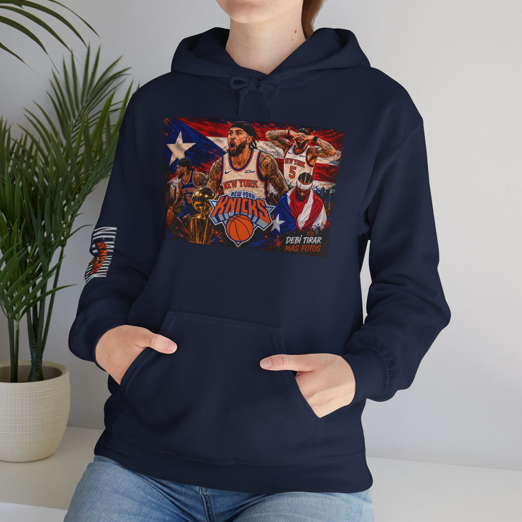 NY-K Retro Player Collage Hoodie — Basketball Fan Sweatshirt